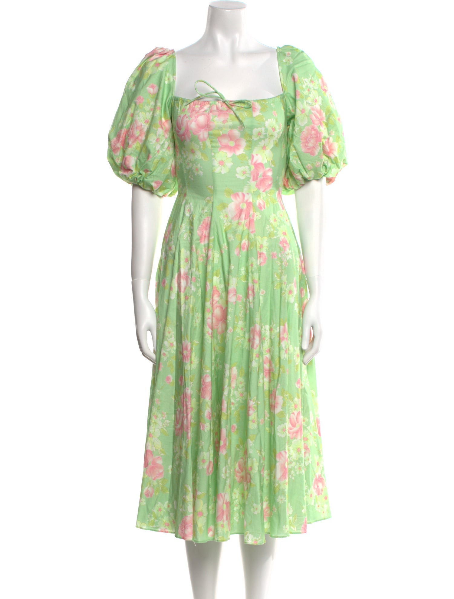 Selkie Floral Print Midi Length Dress w/ Tags