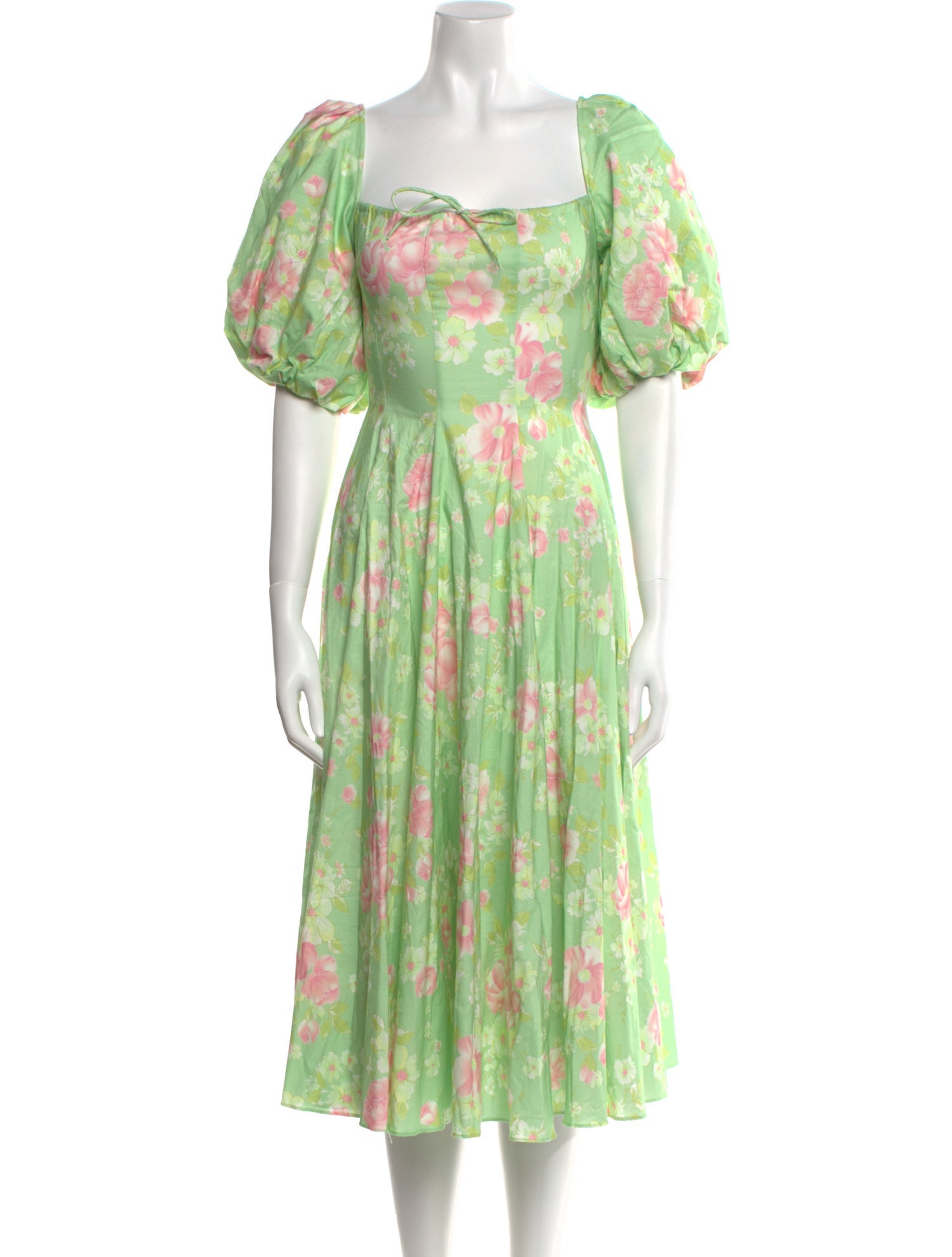 Selkie Floral Print Midi Length Dress