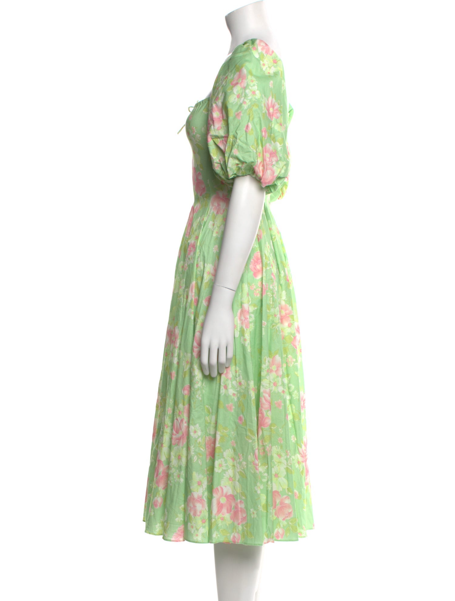 Selkie Floral Print Midi Length Dress