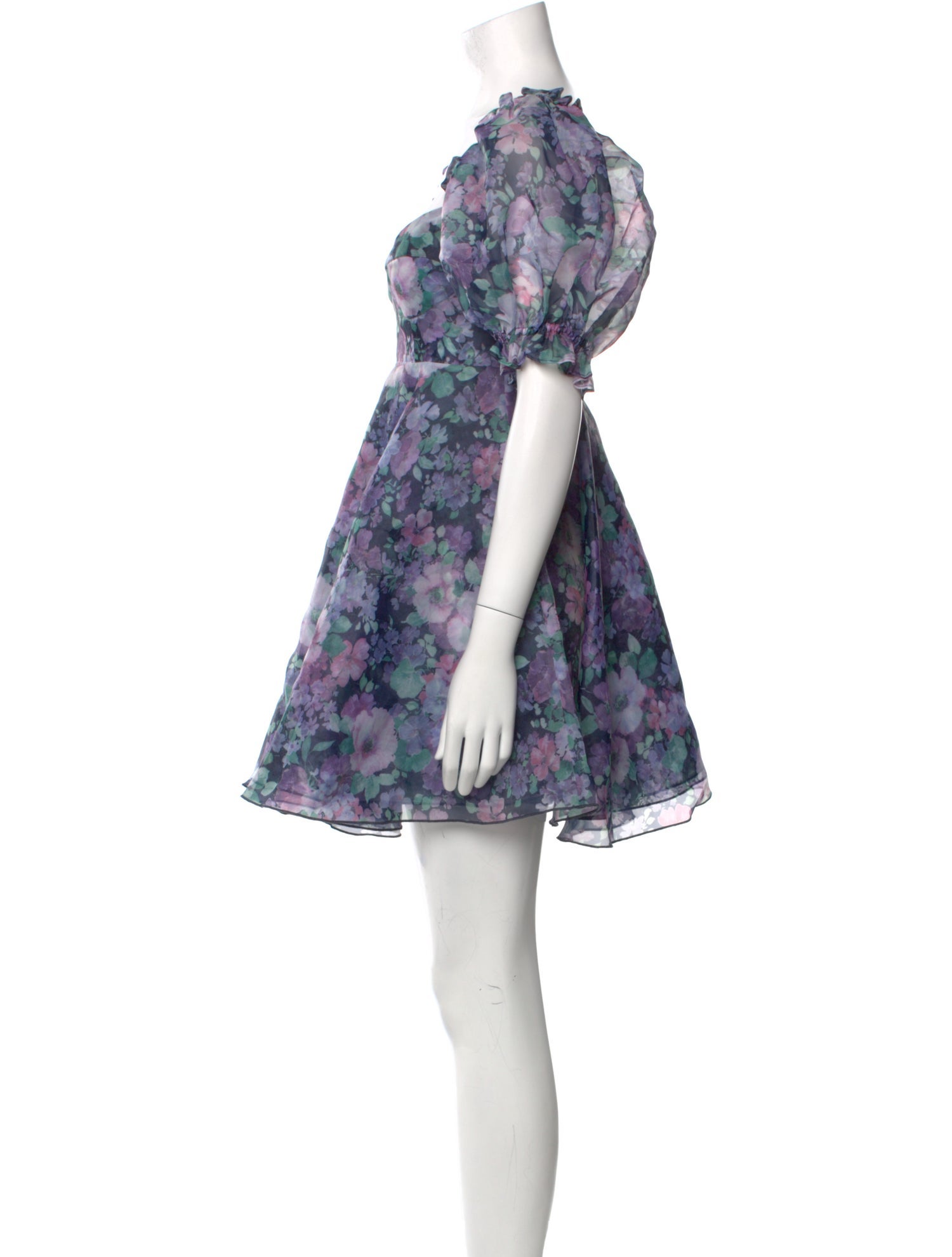 Selkie Floral Print Mini Dress