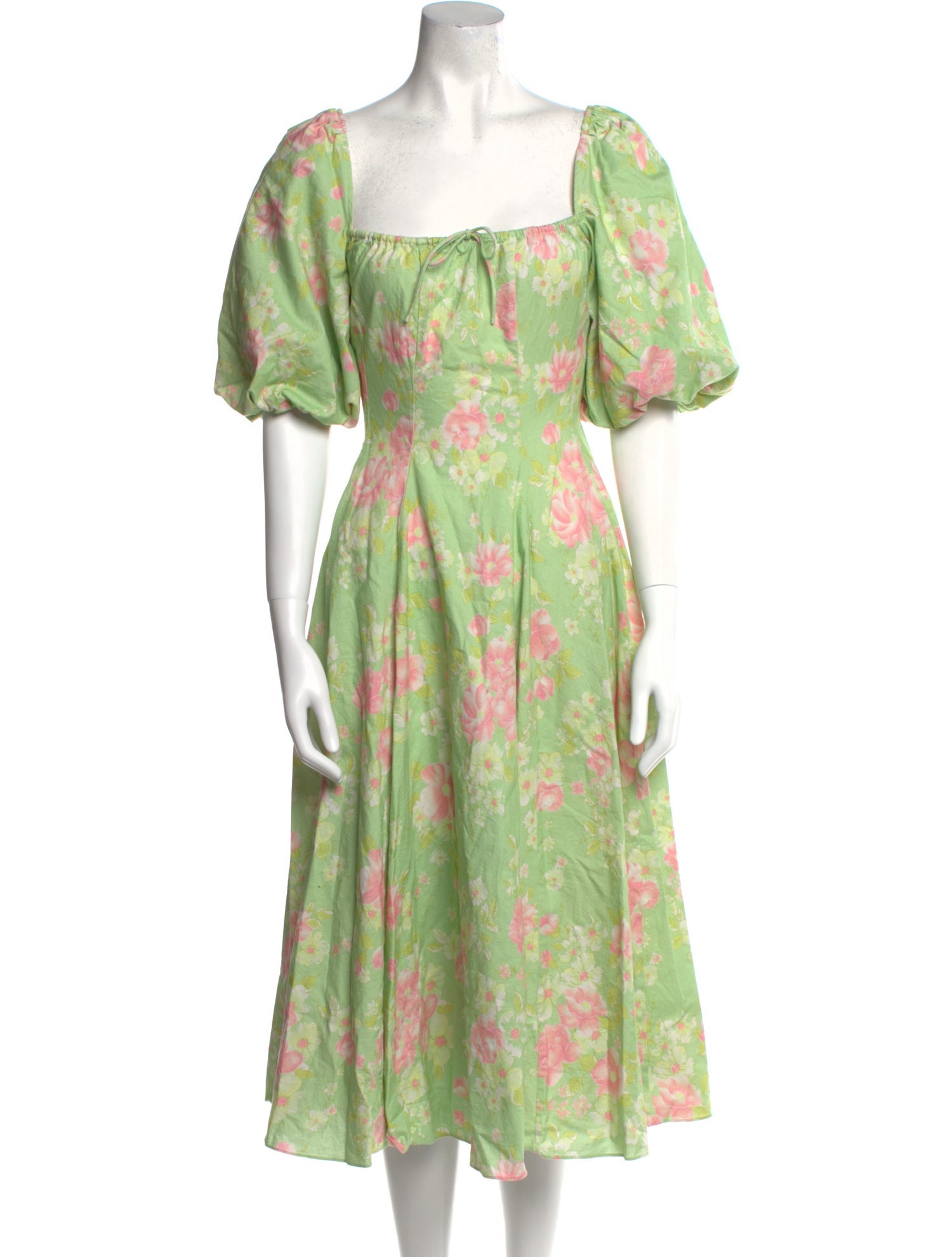 Selkie Floral Print Midi Length Dress