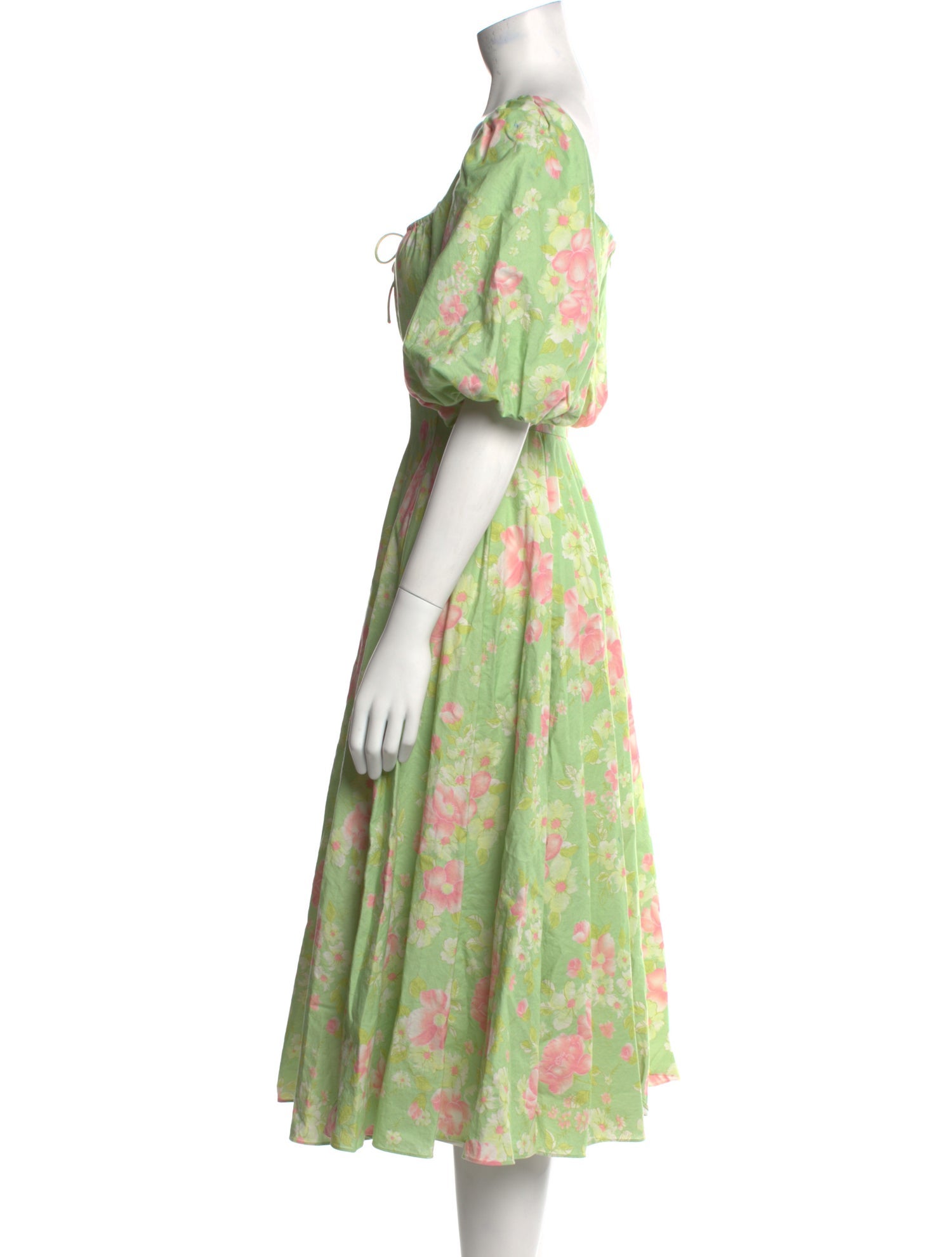 Selkie Floral Print Midi Length Dress