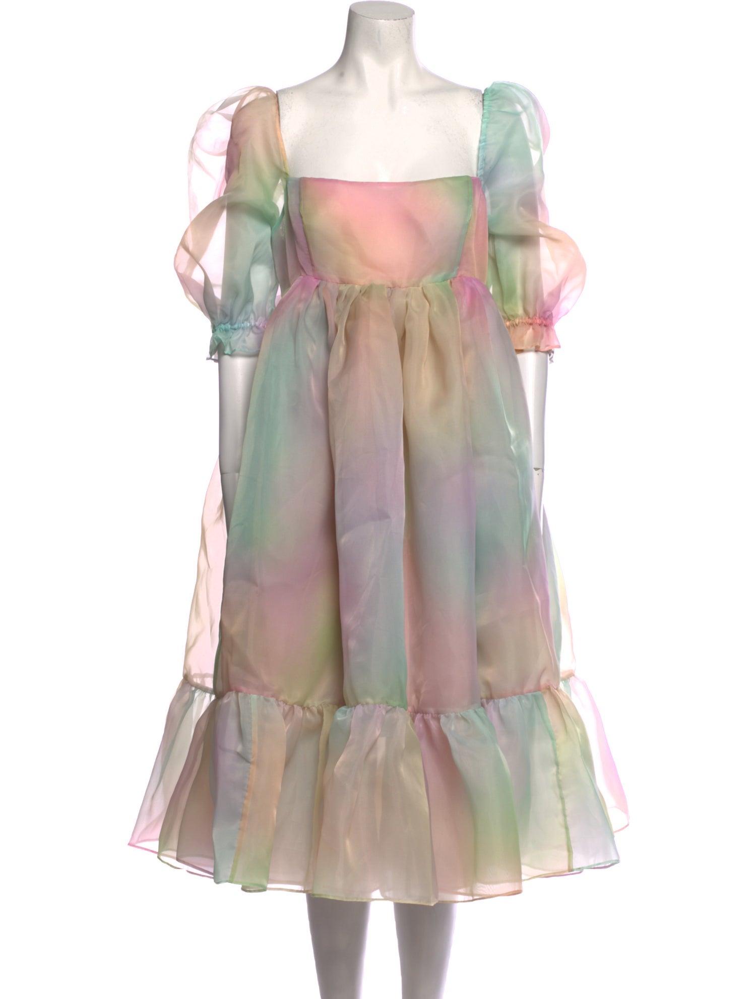 Selkie Tie-Dye Print Midi Length Dress