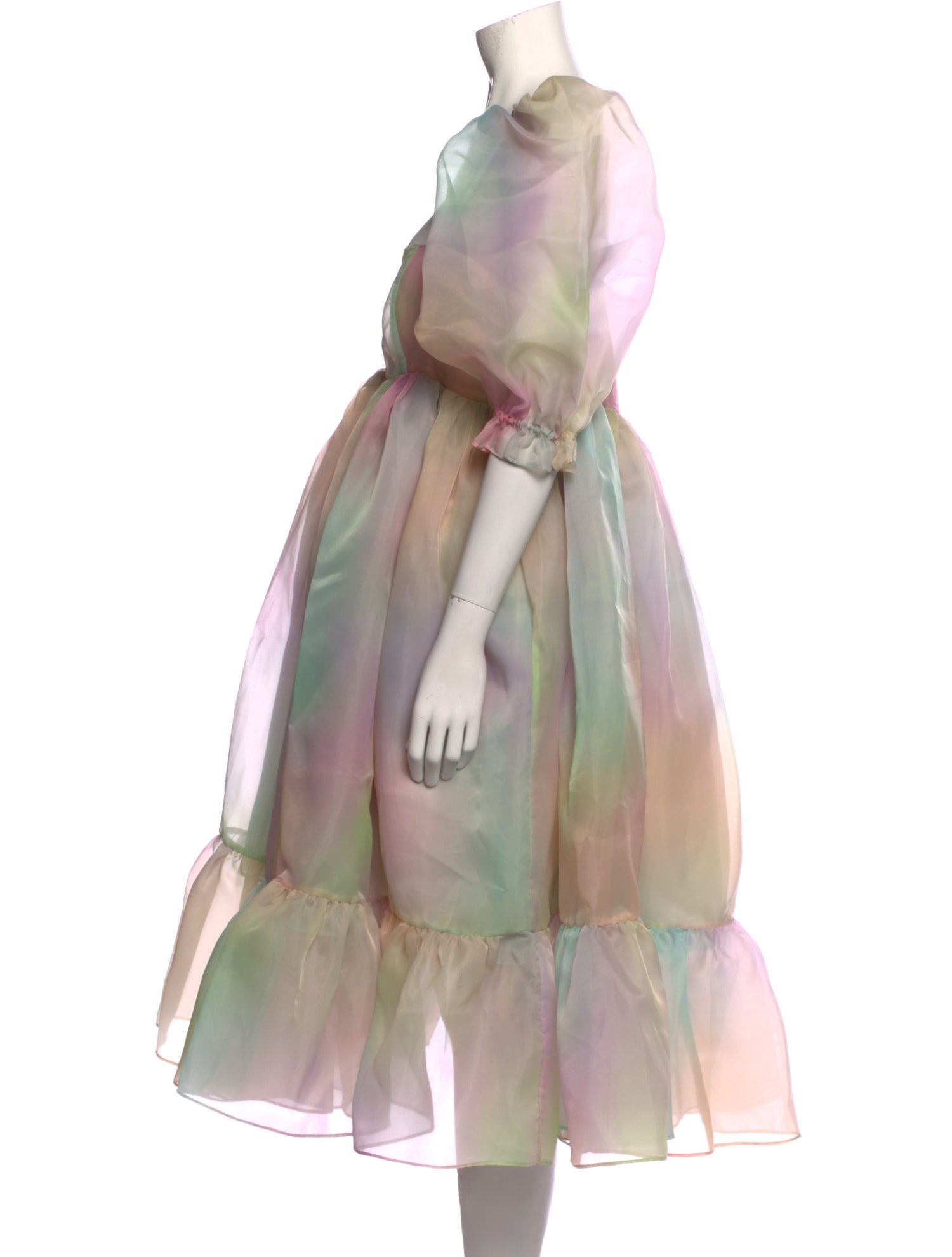 Selkie Tie-Dye Print Midi Length Dress