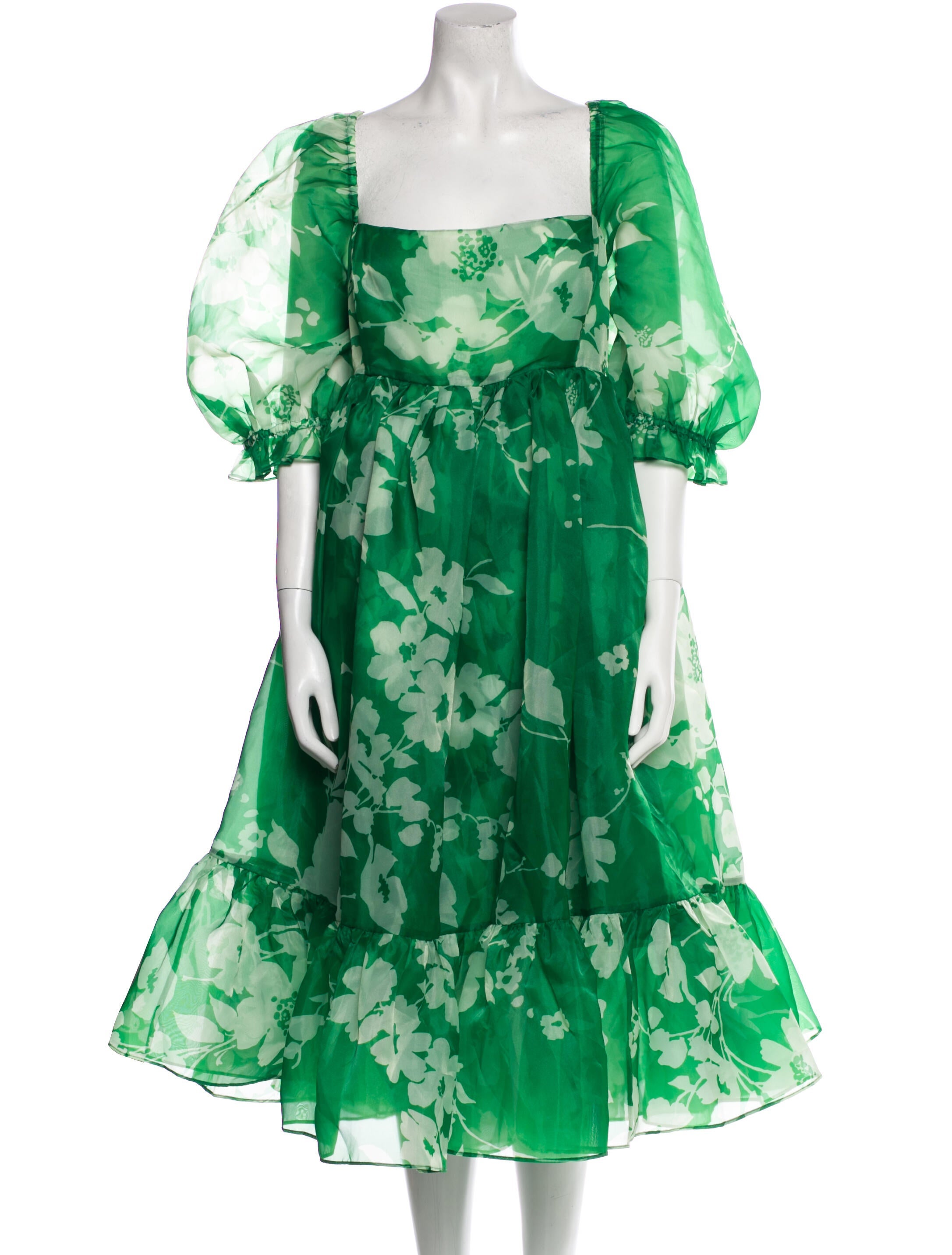 Selkie Floral Print Midi Length Dress