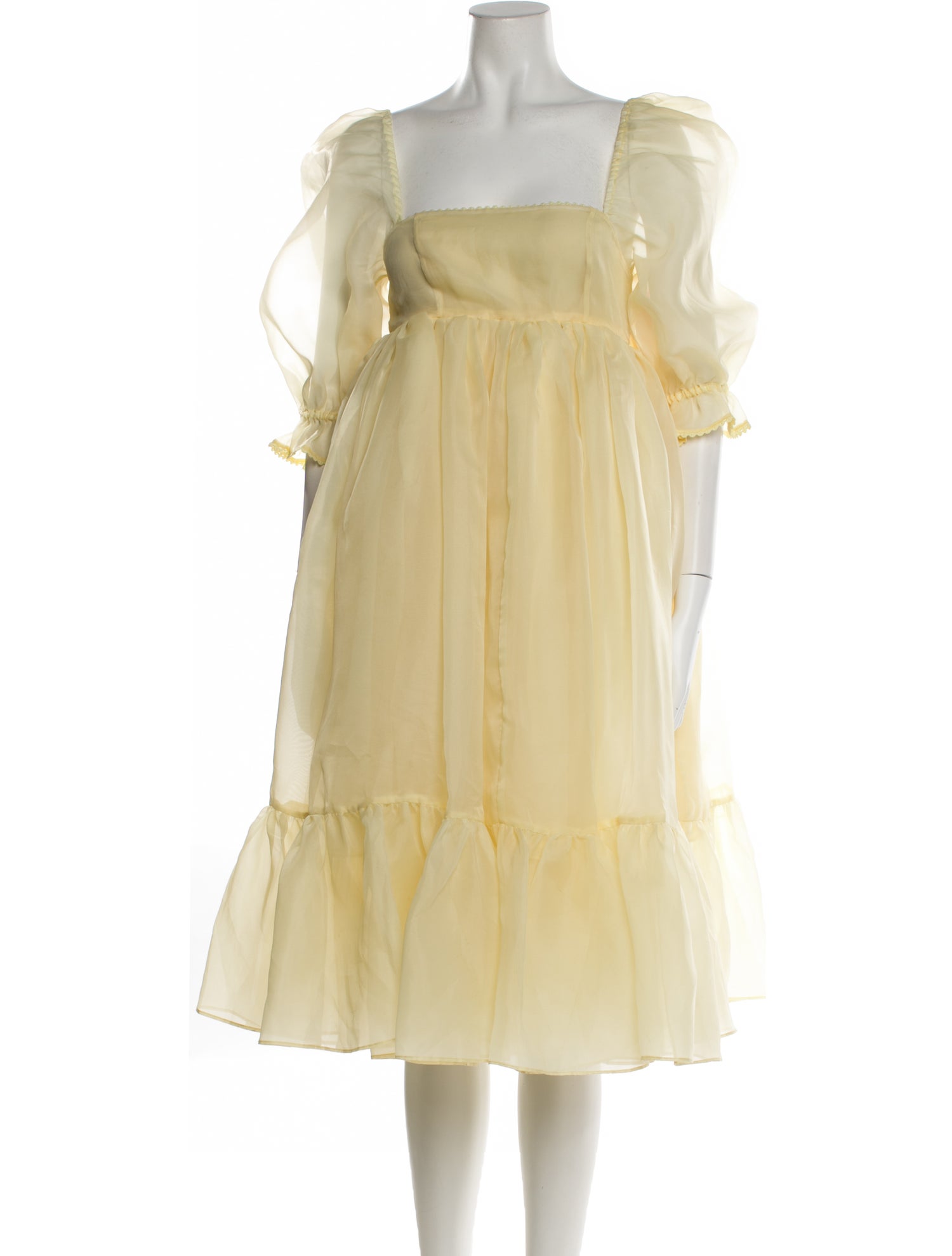 Selkie Square Neckline Knee-Length Dress