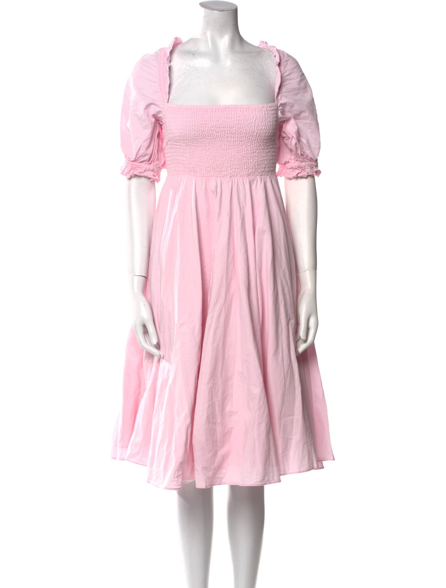 Selkie Square Neckline Midi Length Dress