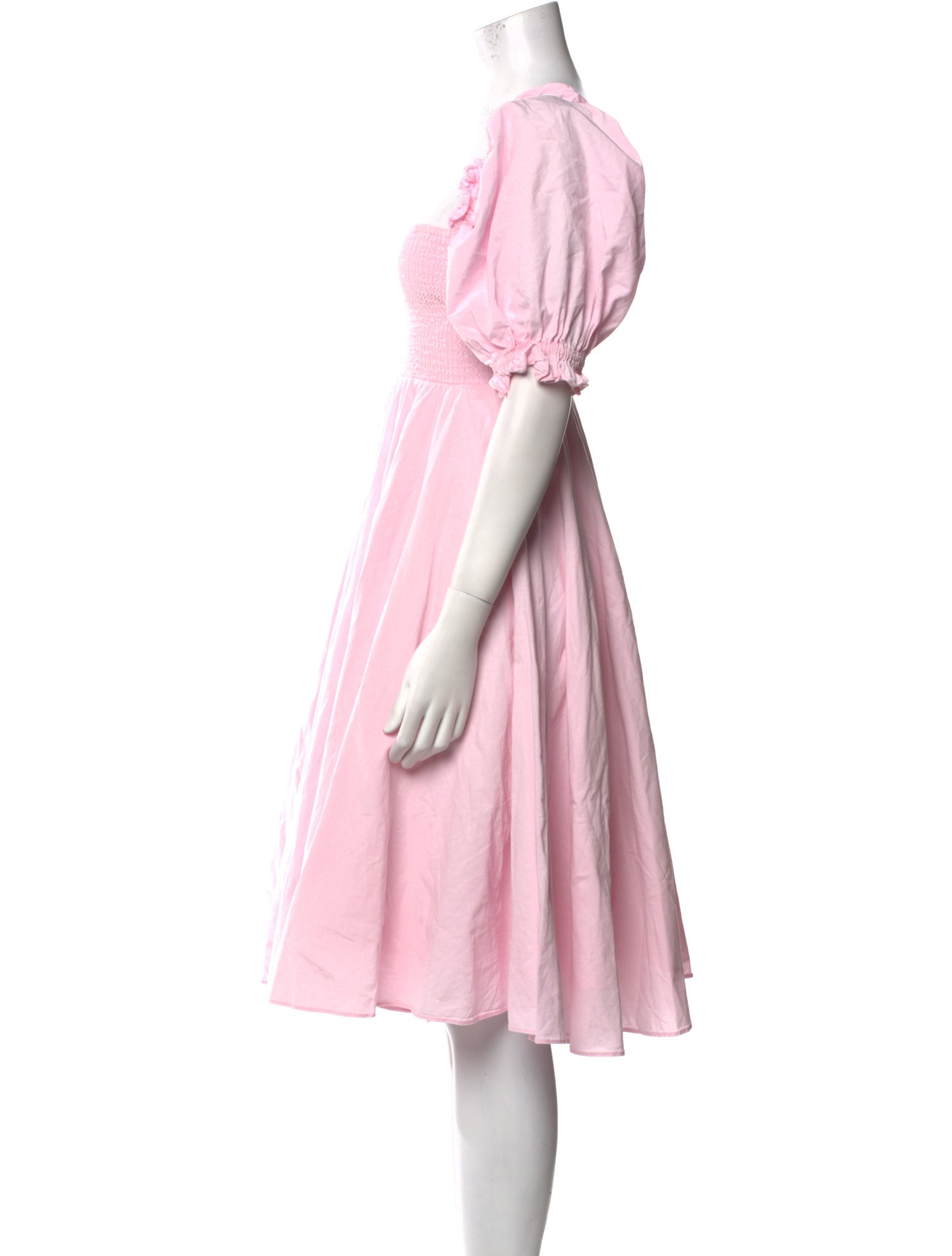 Selkie Square Neckline Midi Length Dress