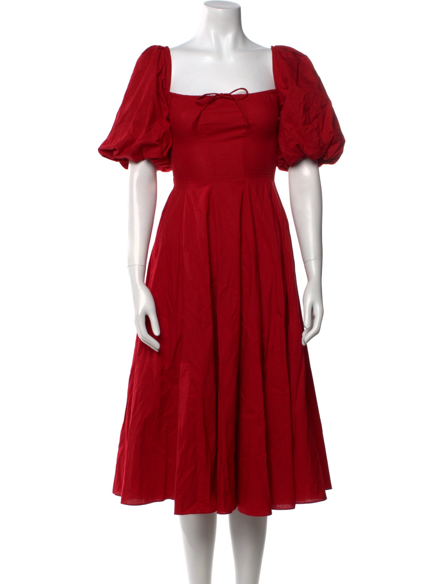 Selkie Square Neckline Midi Length Dress