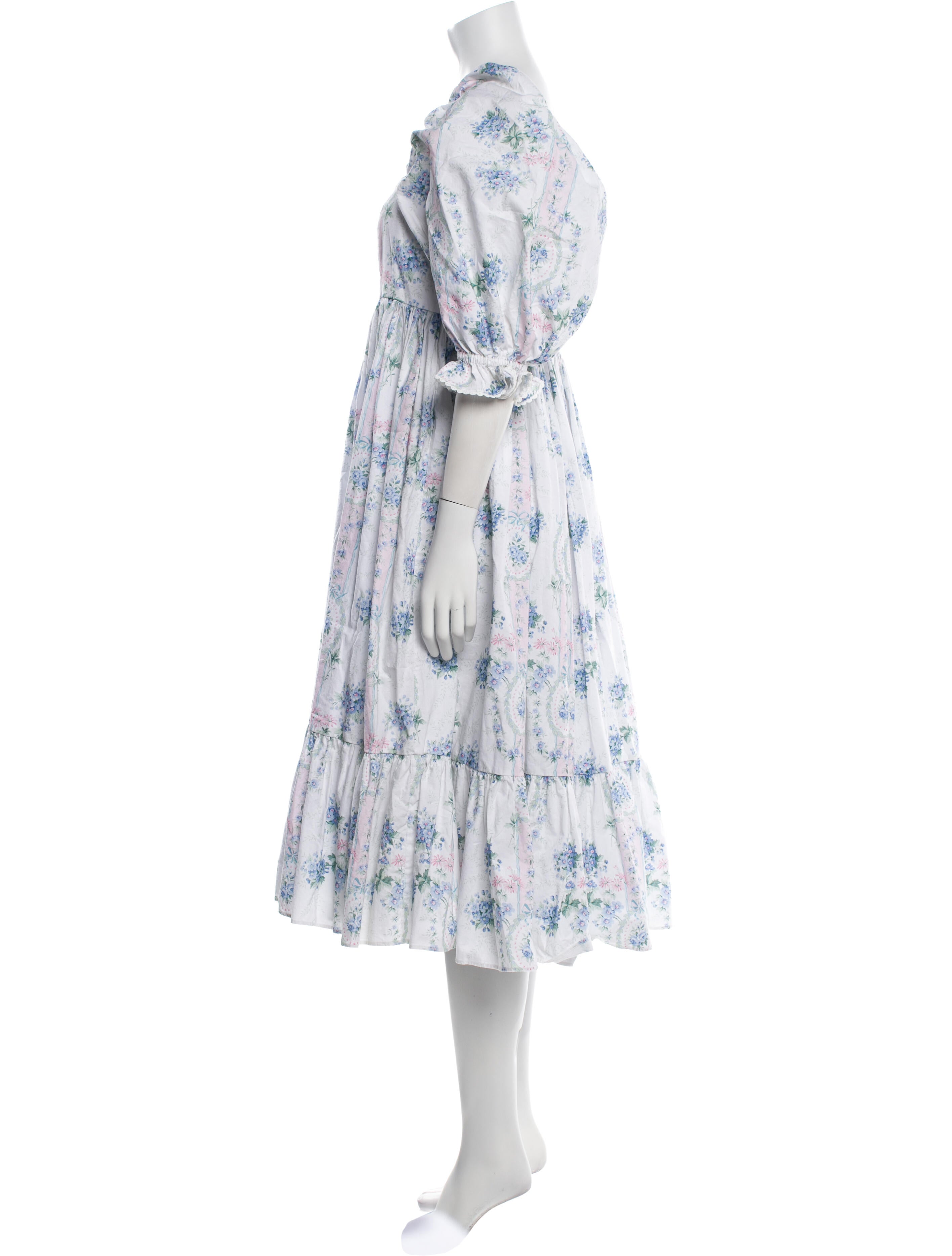 Selkie Floral Print Midi Length Dress