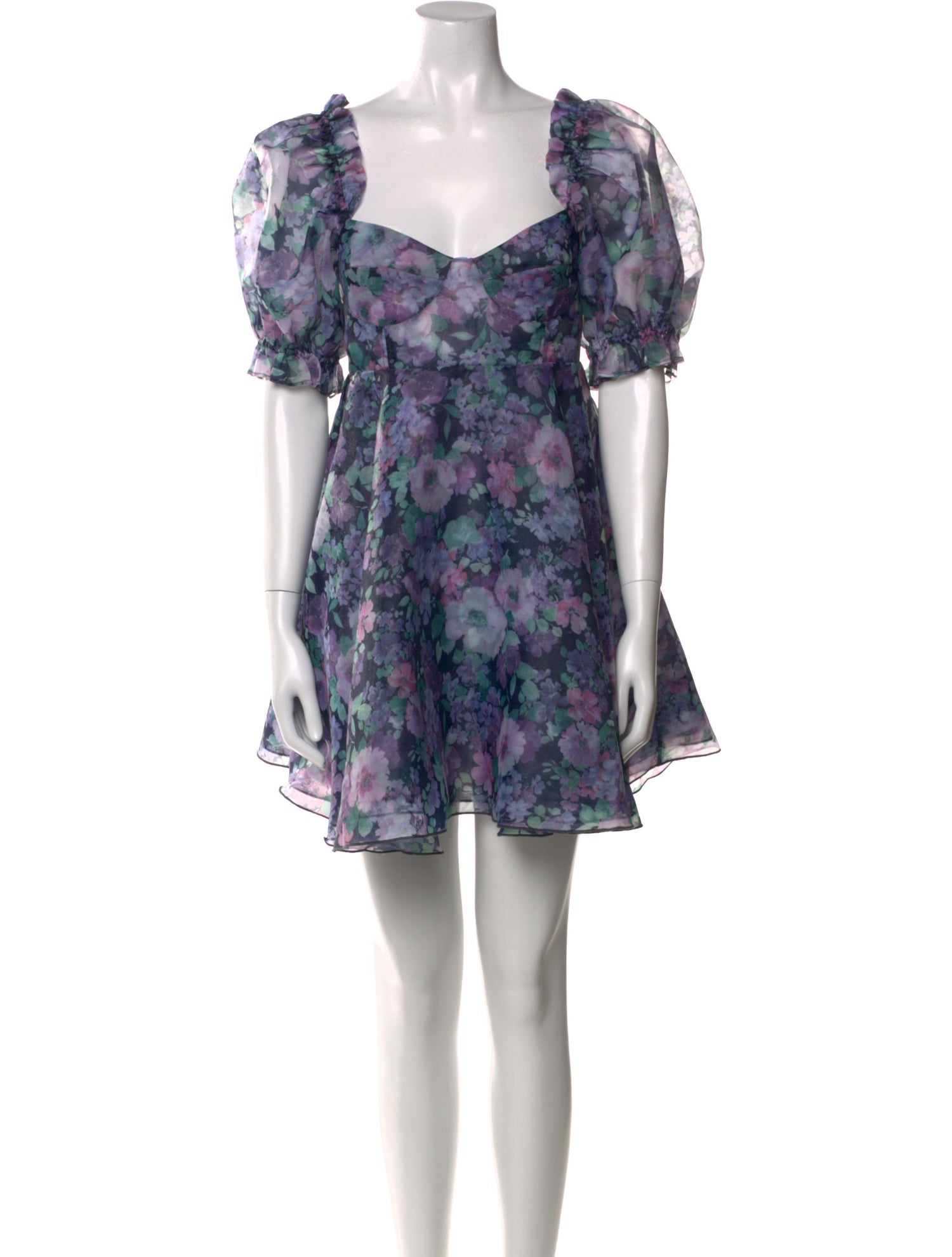 Selkie Floral Print Mini Dress