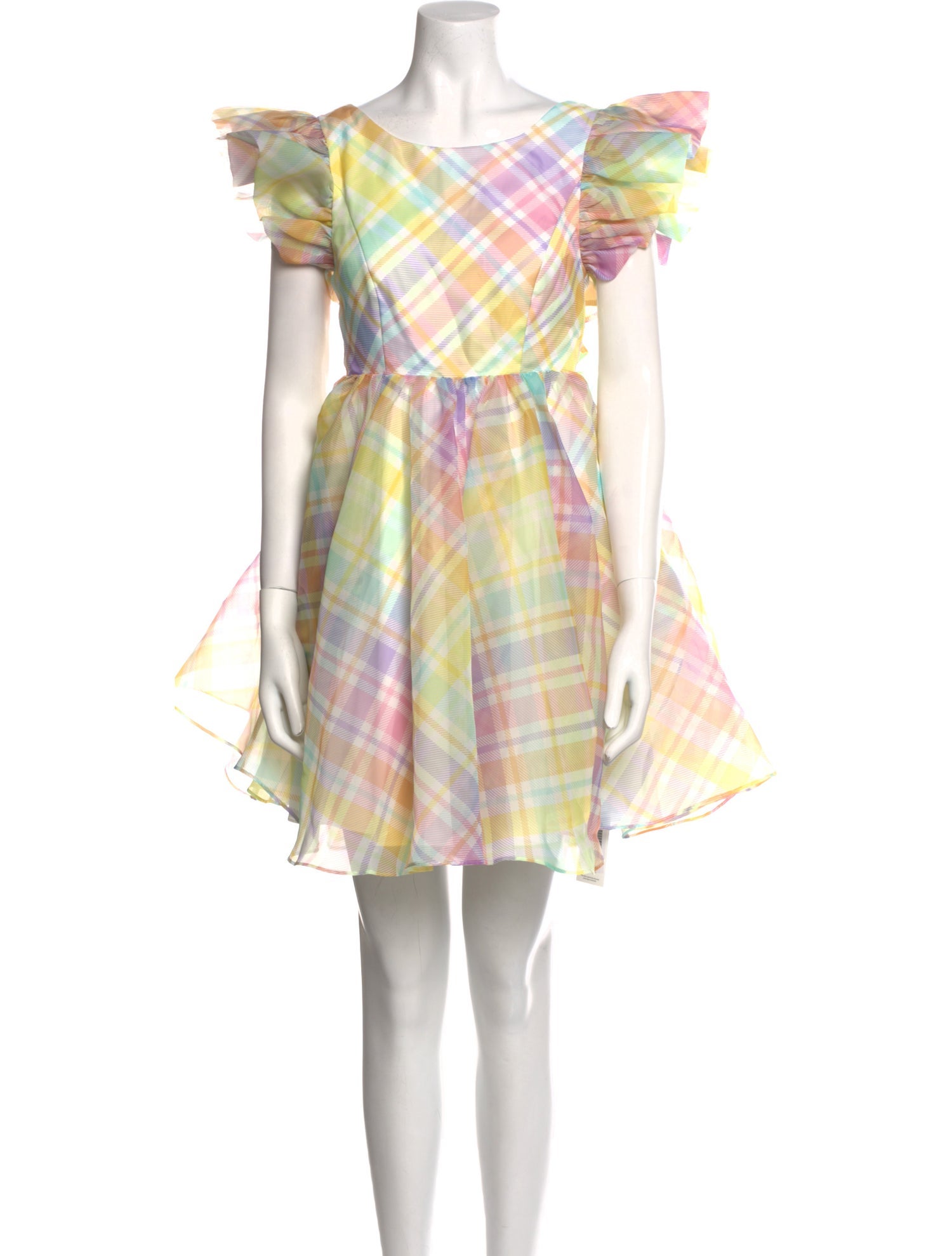 Selkie Plaid Print Mini Dress w/ Tags