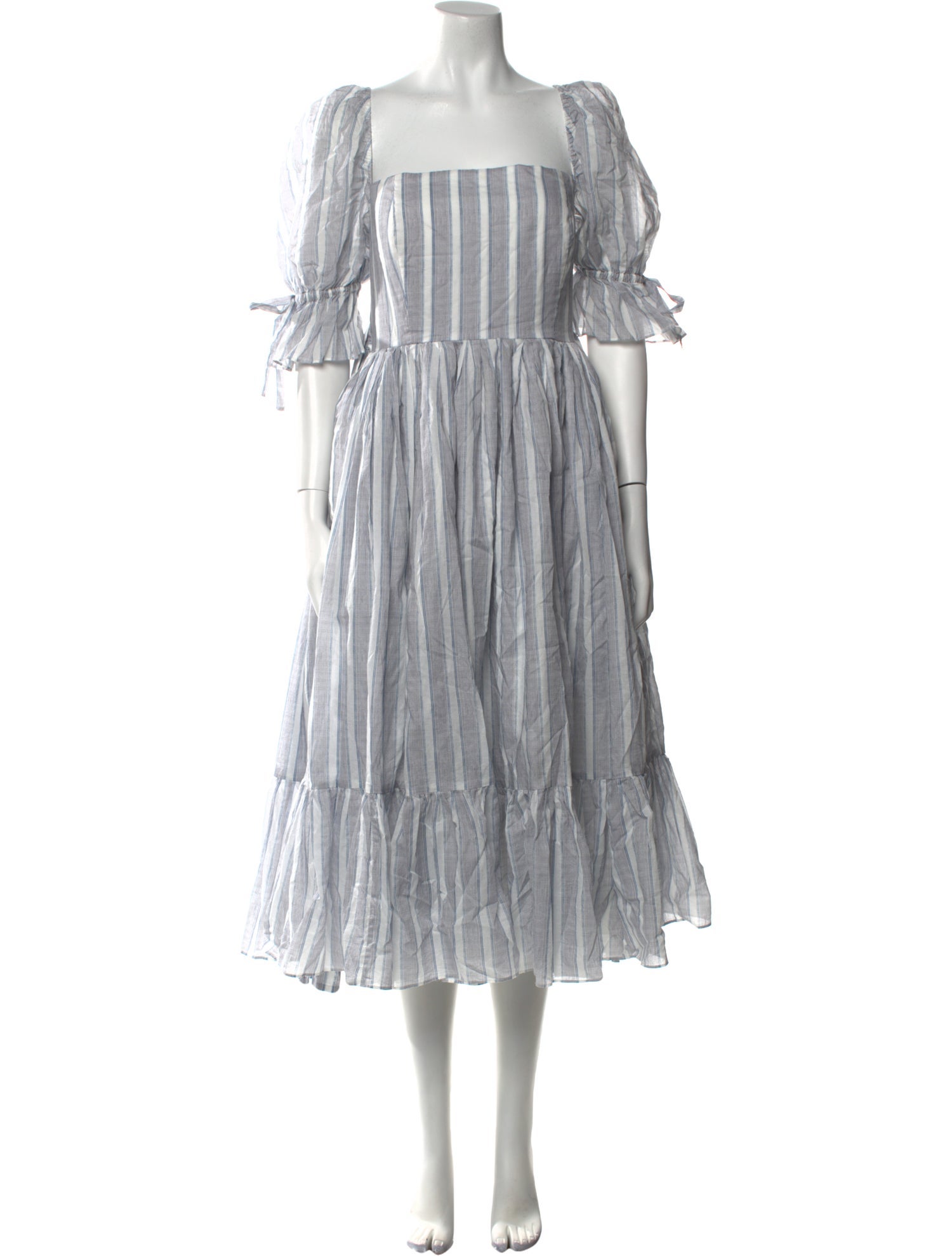 Selkie Striped Midi Length Dress