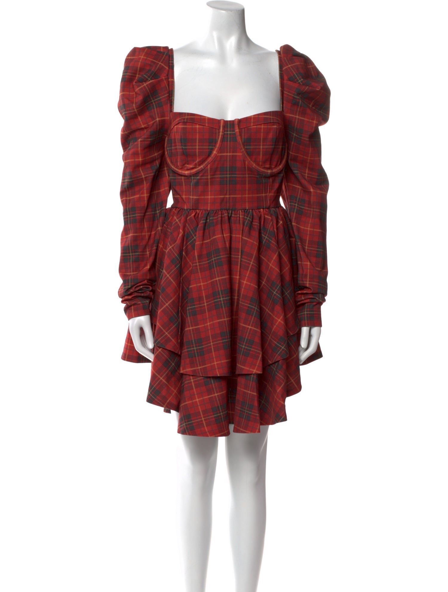 Selkie Plaid Print Mini Dress w/ Tags