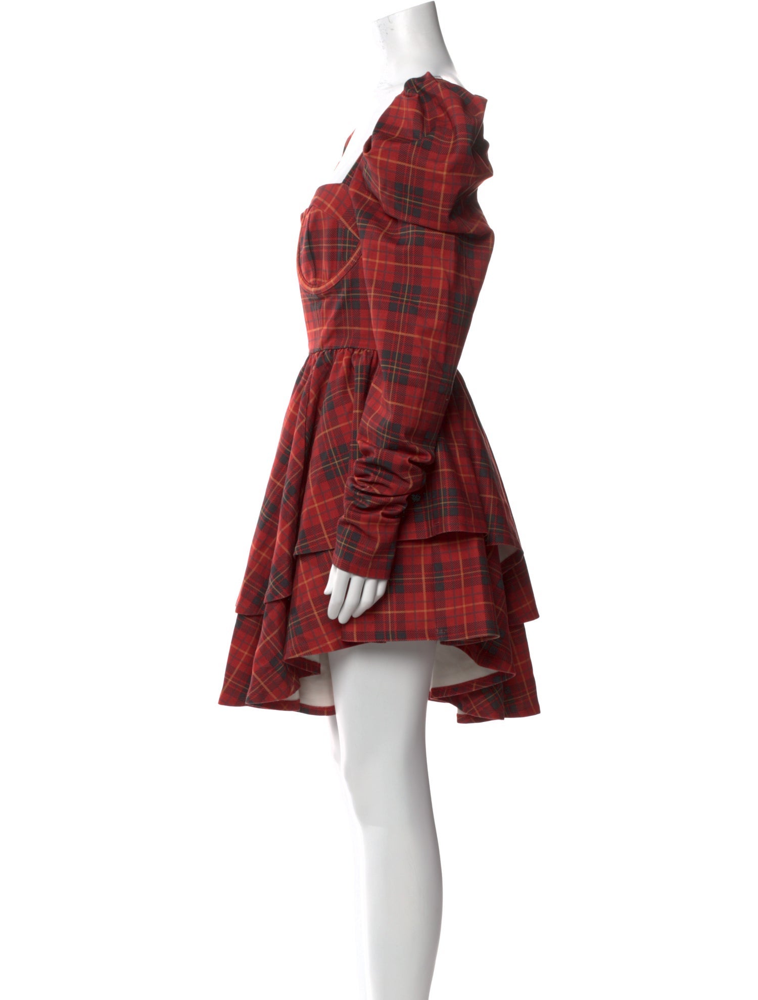 Selkie Plaid Print Mini Dress w/ Tags
