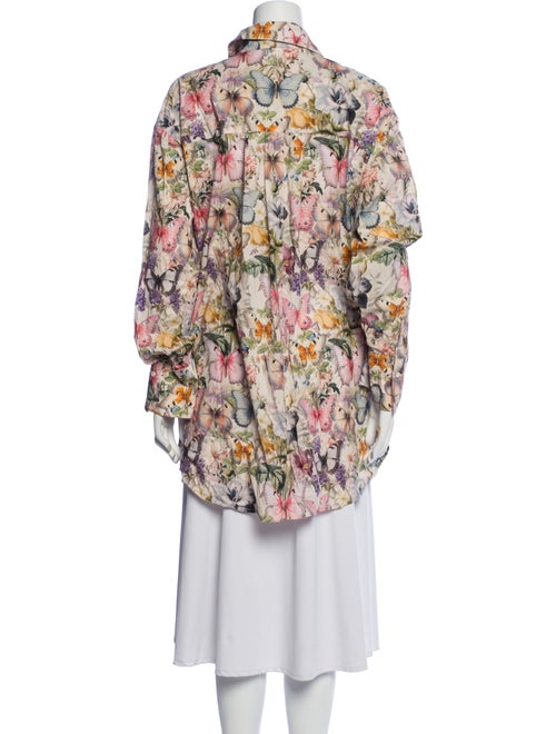 Selkie Floral Print Three-Quarter Sleeve Tunic