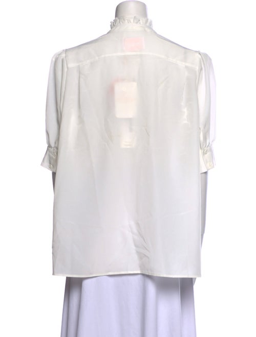 Selkie Mock Neck Three-Quarter Sleeve Button-Up Top w/ Tags