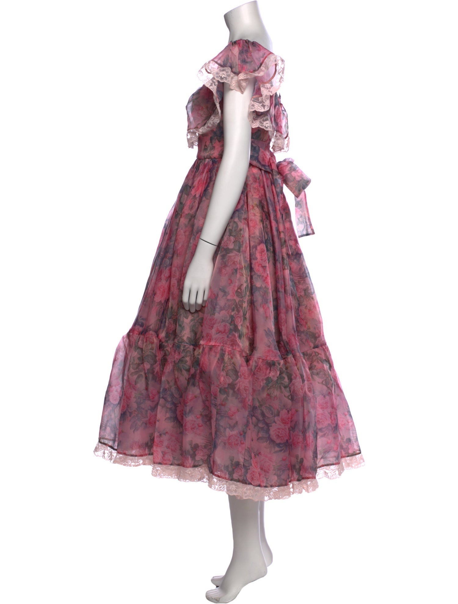 Selkie Floral Print Midi Length Dress