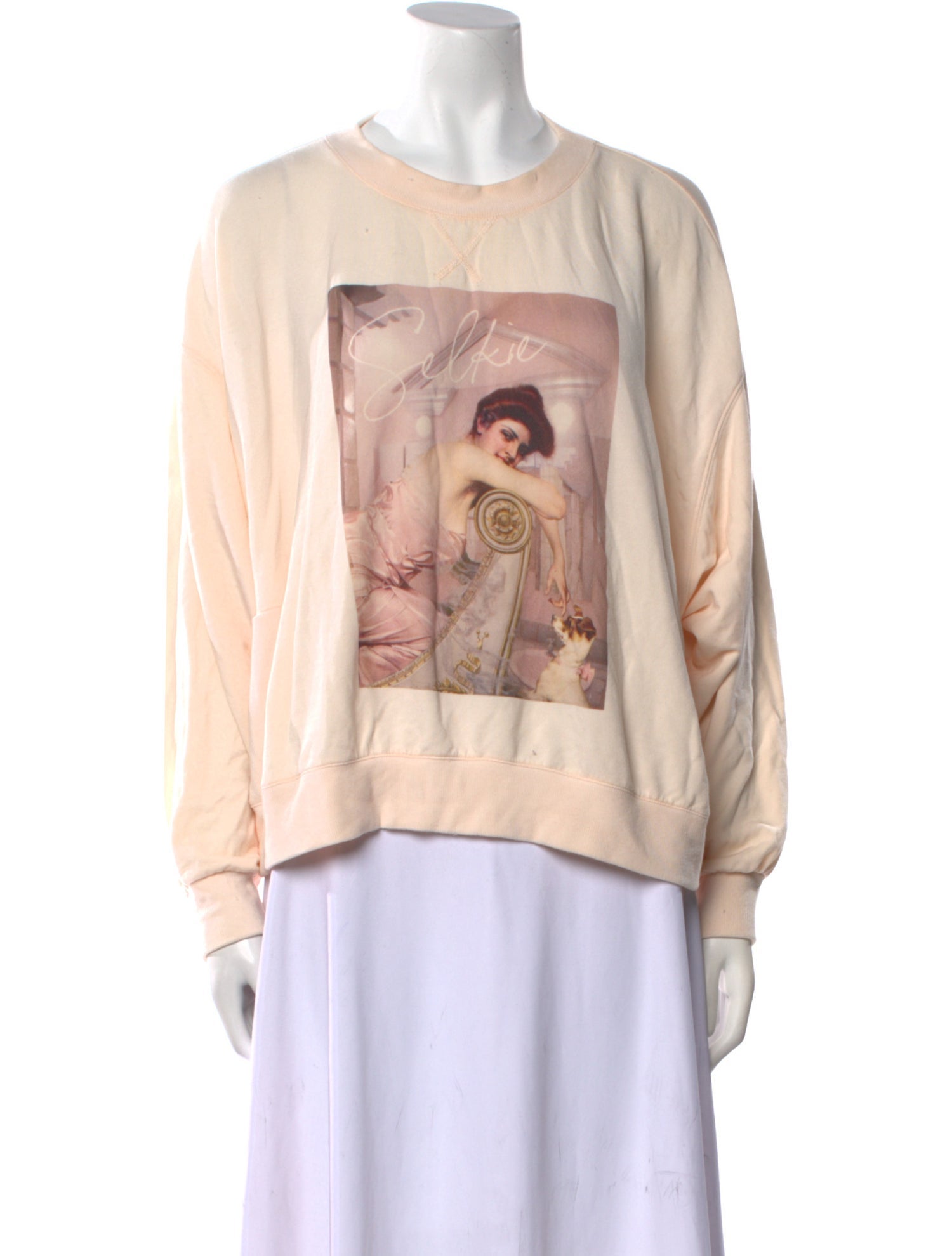 Selkie Graphic Print Scoop Neck Sweater