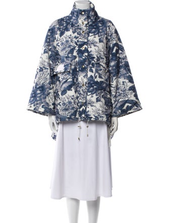 Selkie Nylon Floral Print Coat