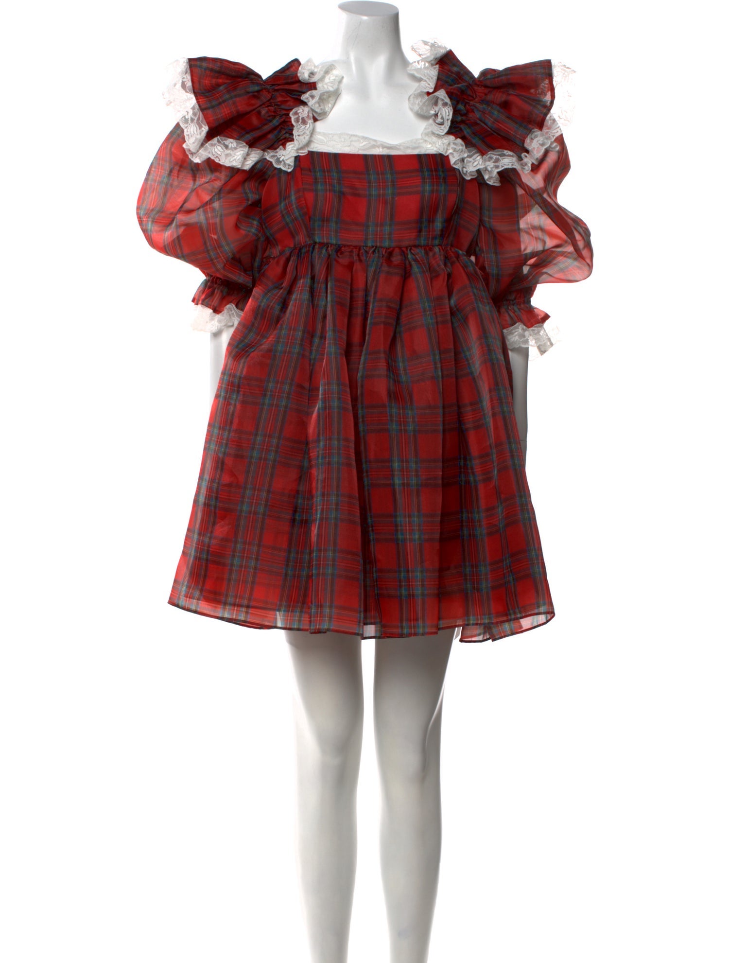 Selkie Plaid Print Mini Dress