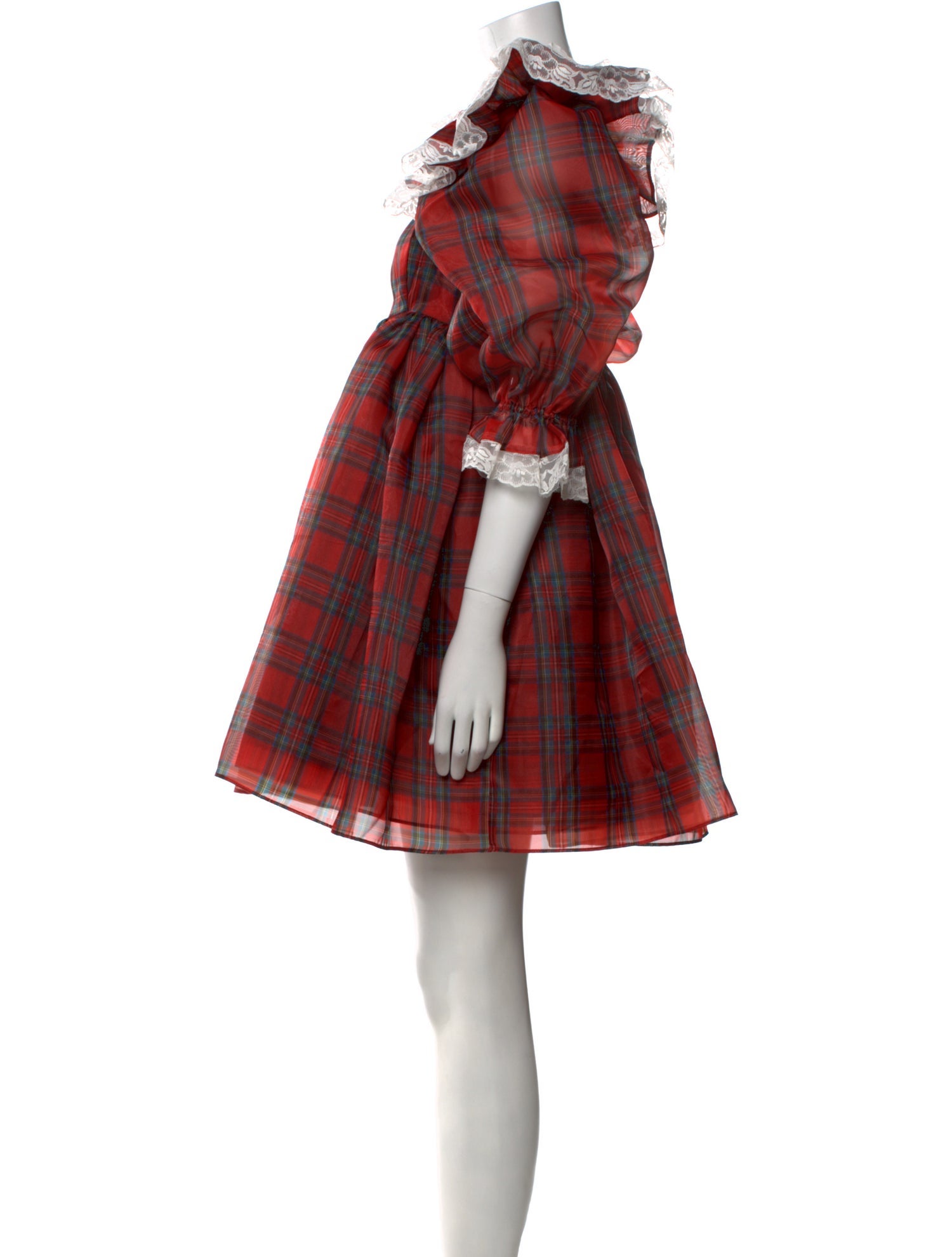 Selkie Plaid Print Mini Dress