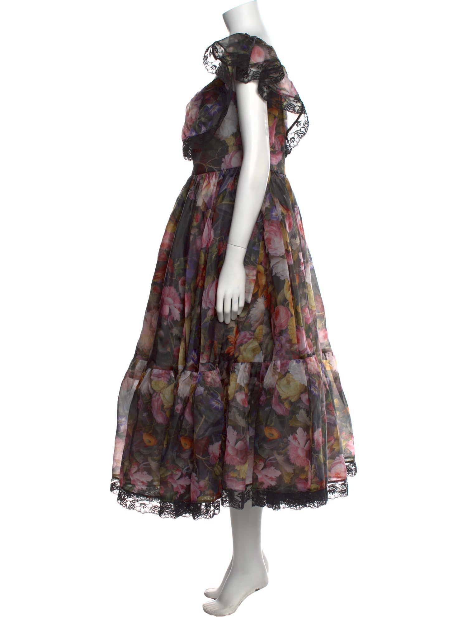 Selkie Floral Print Long Dress w/ Tags