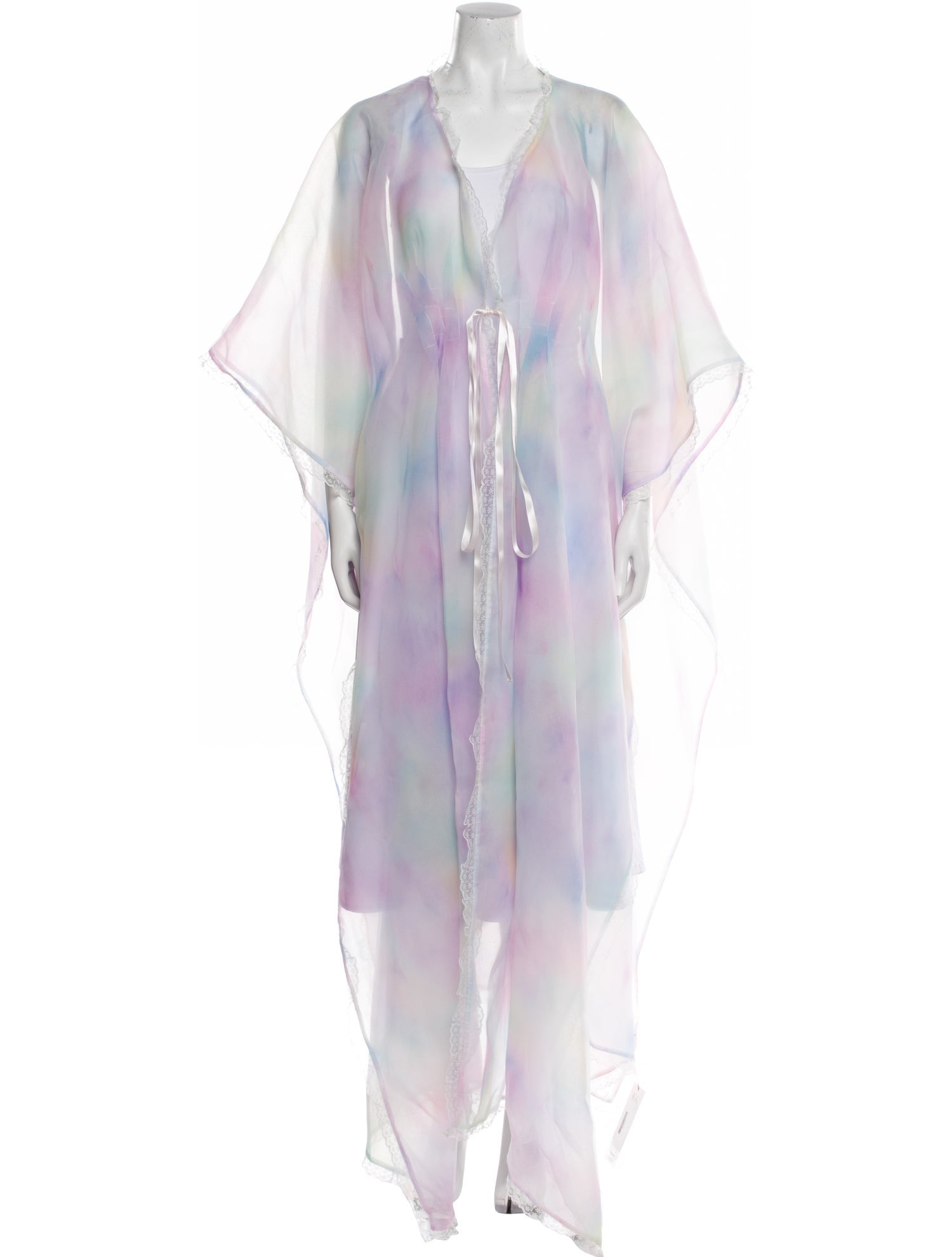 Selkie Printed Lace Trim Embellishment Robe w/ Tags