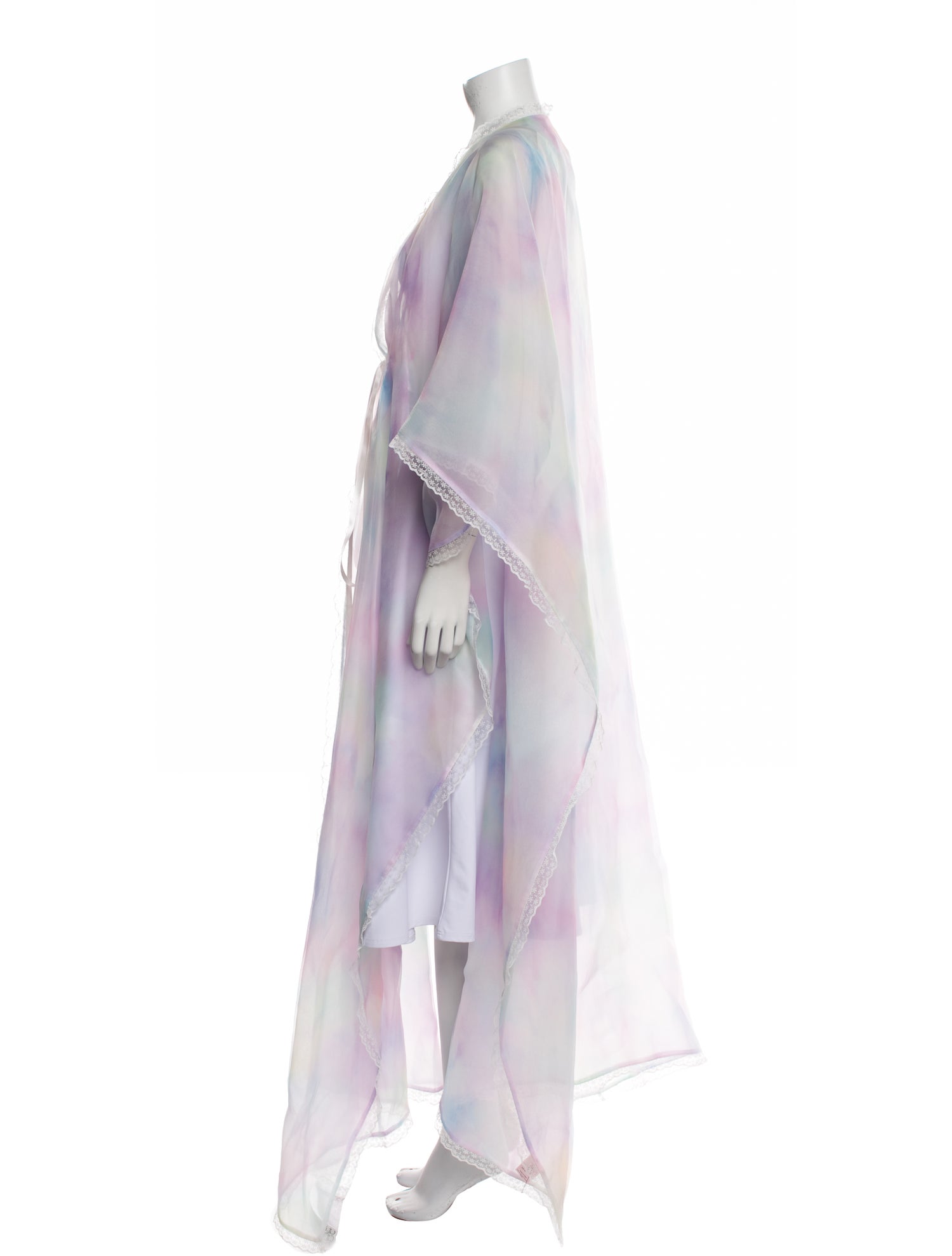 Selkie Printed Lace Trim Embellishment Robe w/ Tags