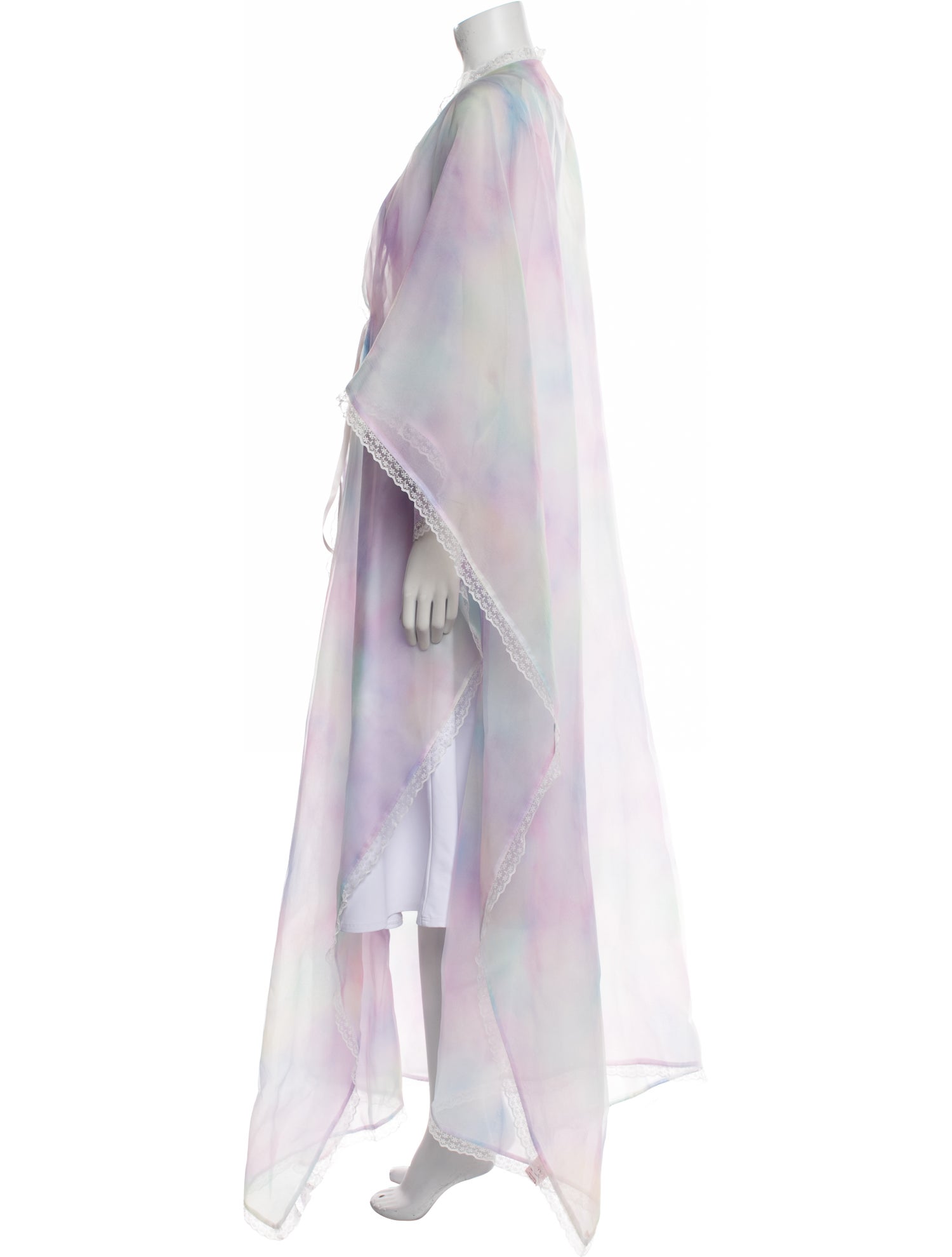 Selkie Printed Lace Trim Embellishment Robe