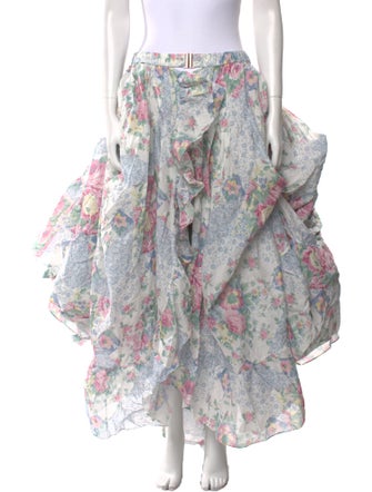 Selkie Floral Print Long Skirt