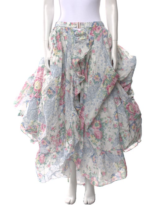 Selkie Floral Print Long Skirt