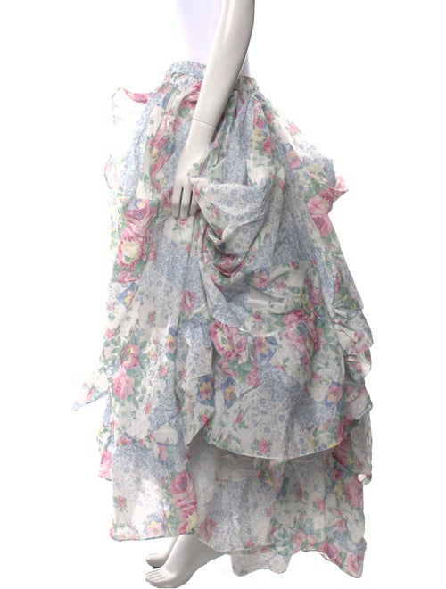 Selkie Floral Print Long Skirt