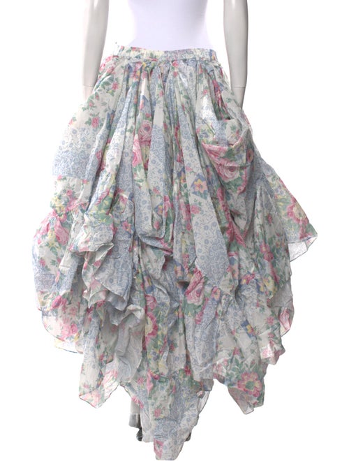 Selkie Floral Print Long Skirt