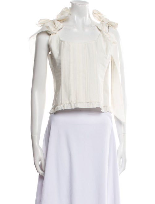 Selkie Square Neckline Sleeveless Crop Top