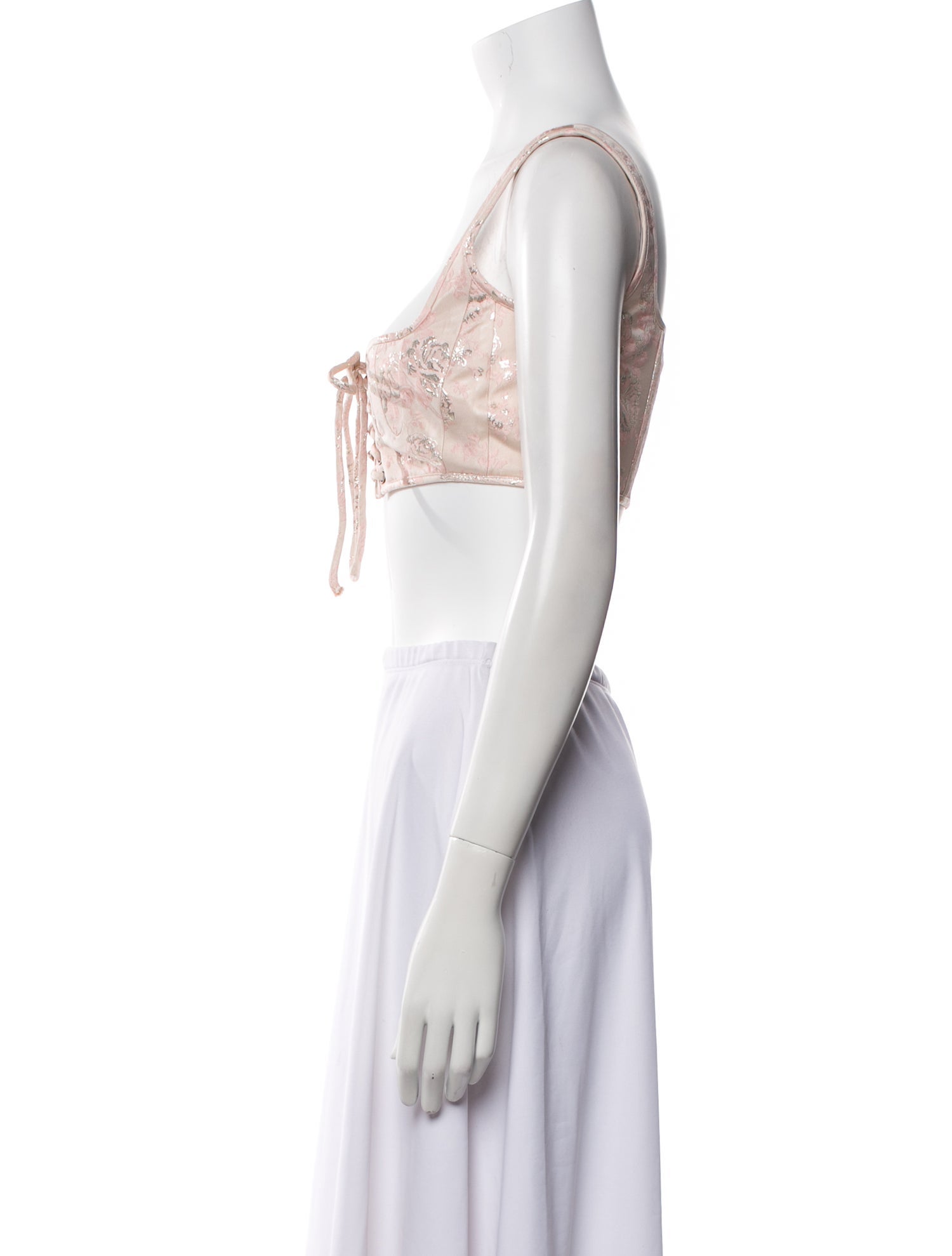 Selkie Square Neckline Sleeveless Crop Top