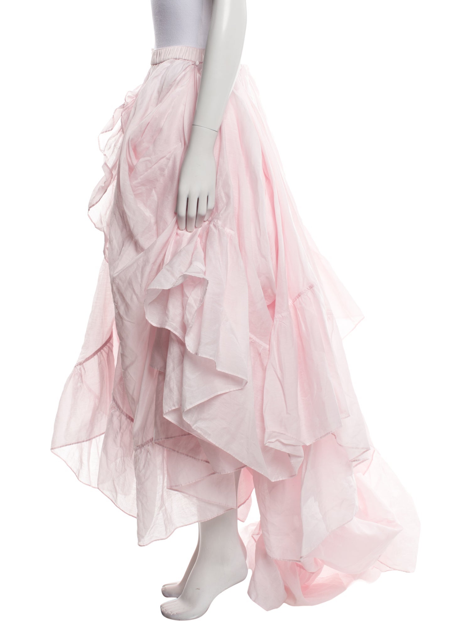 Selkie Ruffle Embellishment Long Skirt