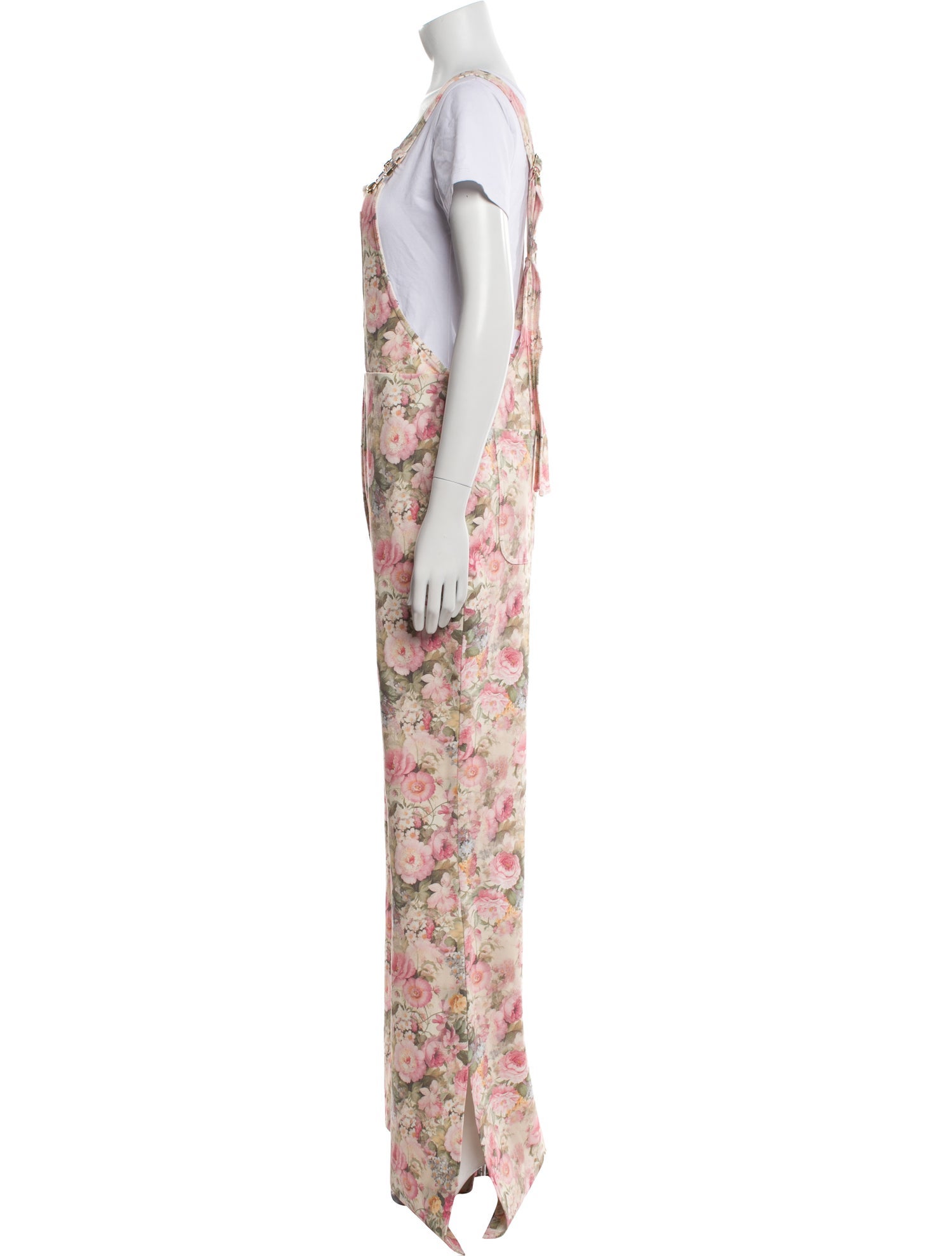 Selkie Floral Print Square Neckline Jumpsuit w/ Tags