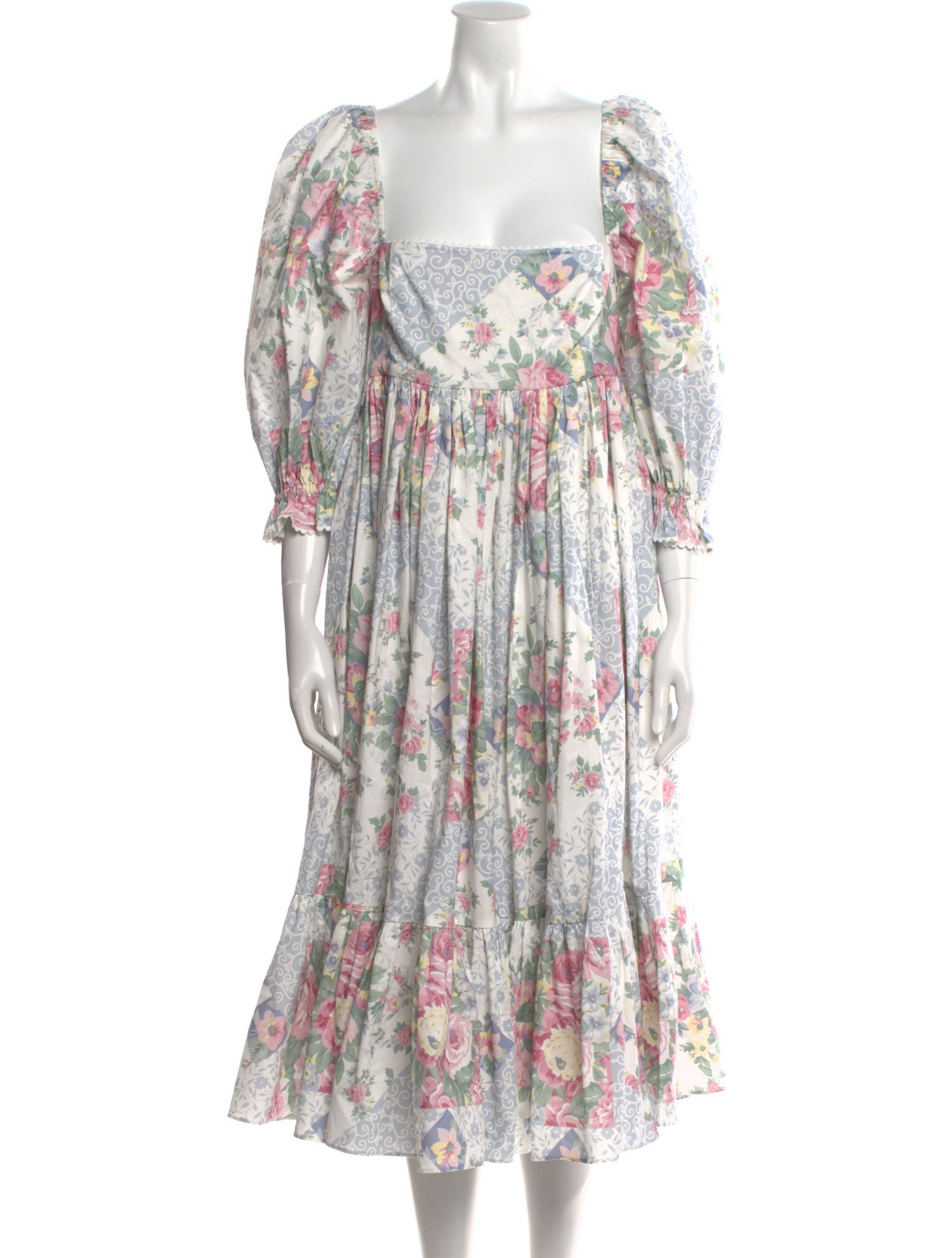 Selkie Floral Print Midi Length Dress w/ Tags