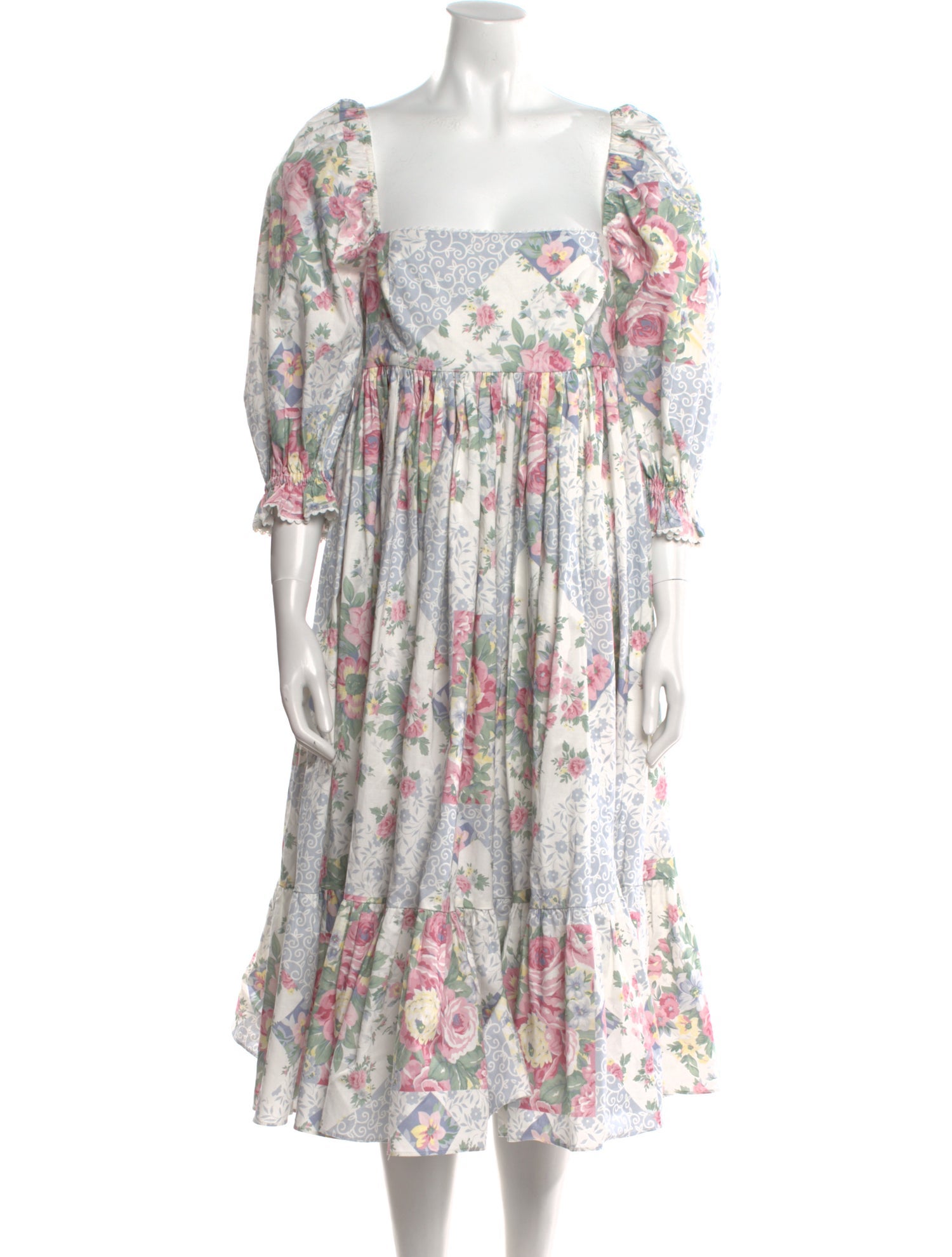 Selkie Floral Print Midi Length Dress w/ Tags