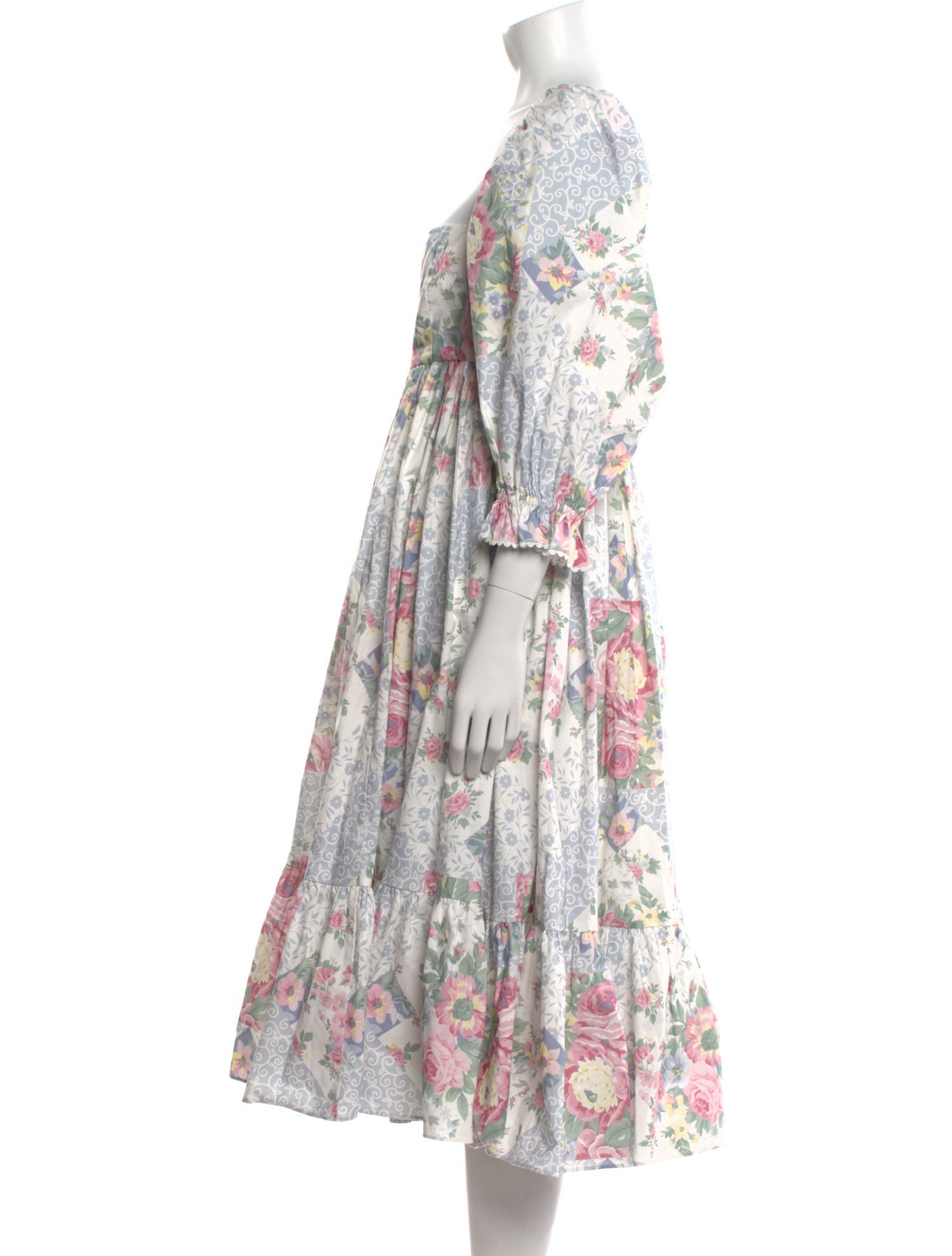 Selkie Floral Print Midi Length Dress w/ Tags