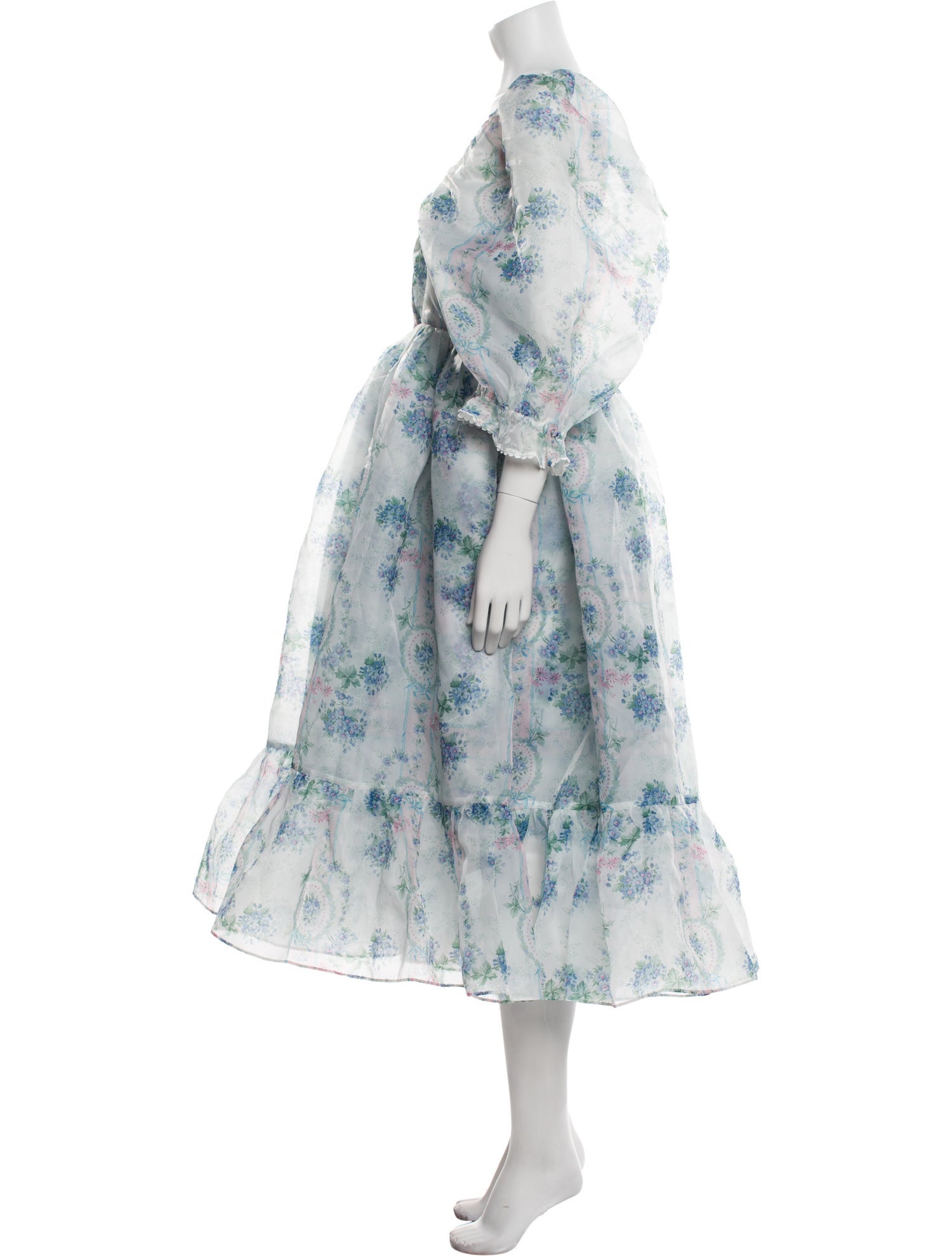 Selkie Floral Print Midi Length Dress w/ Tags