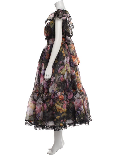 Selkie Floral Print Midi Length Dress