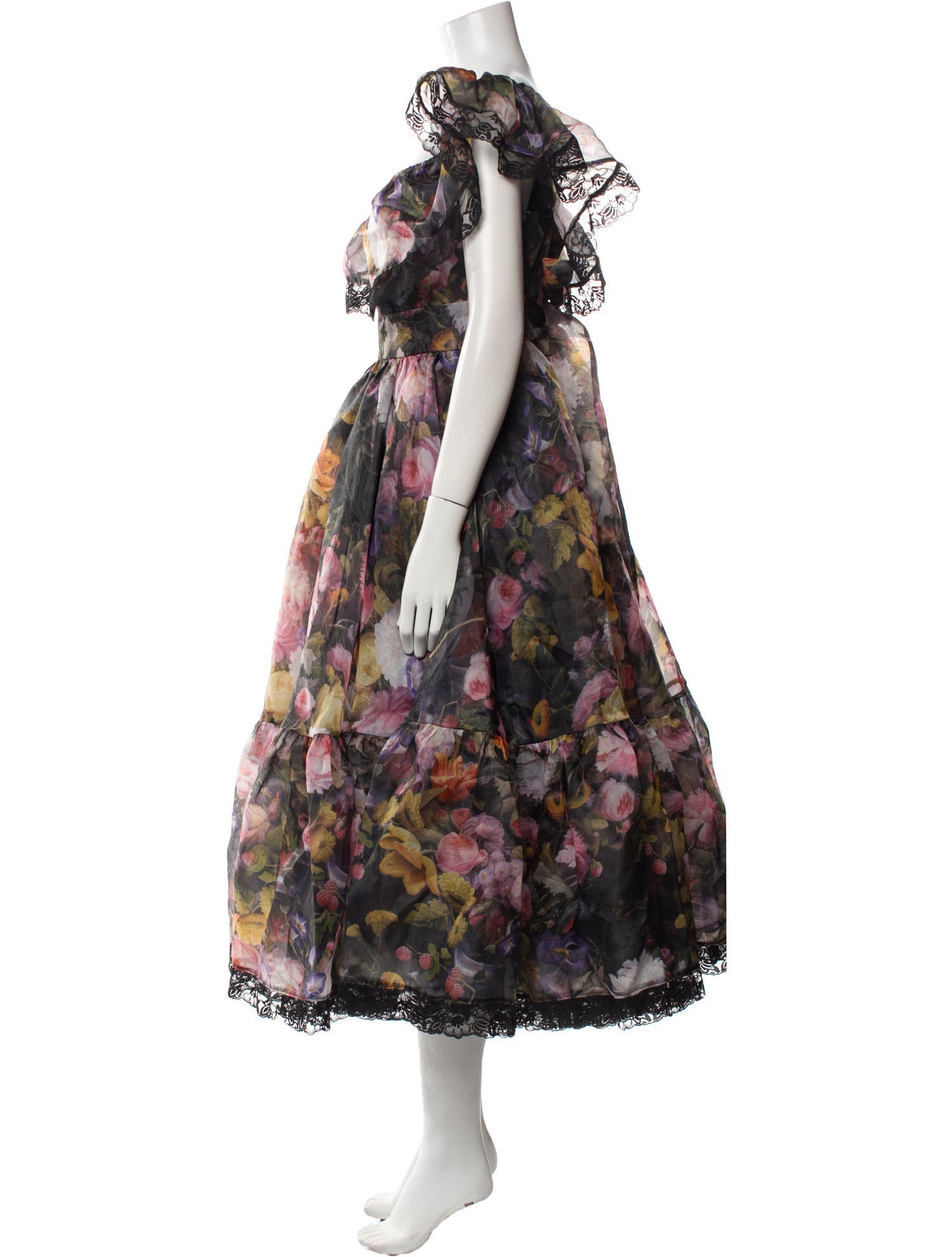 Selkie Floral Print Long Dress w/ Tags