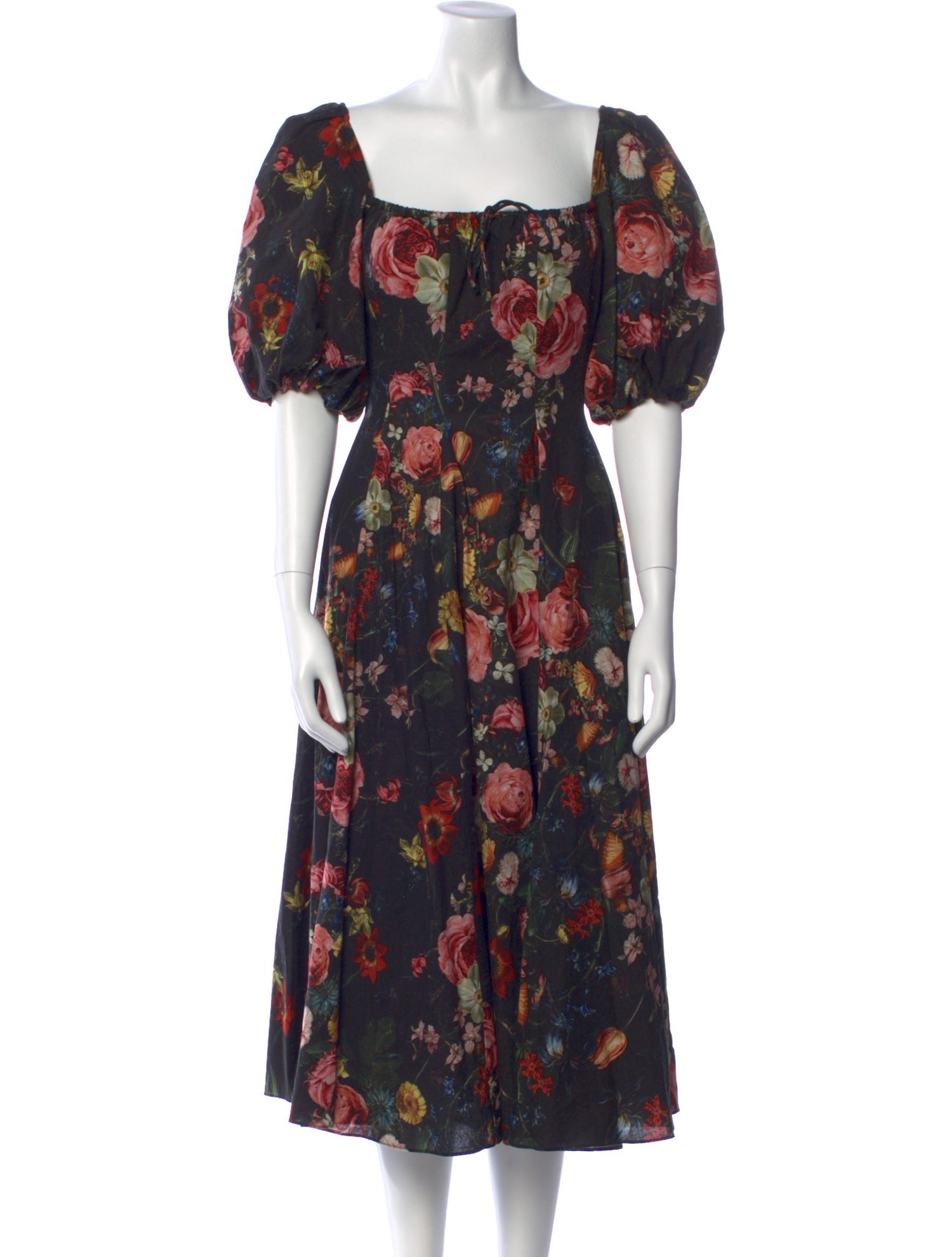 Selkie Floral Print Midi Length Dress