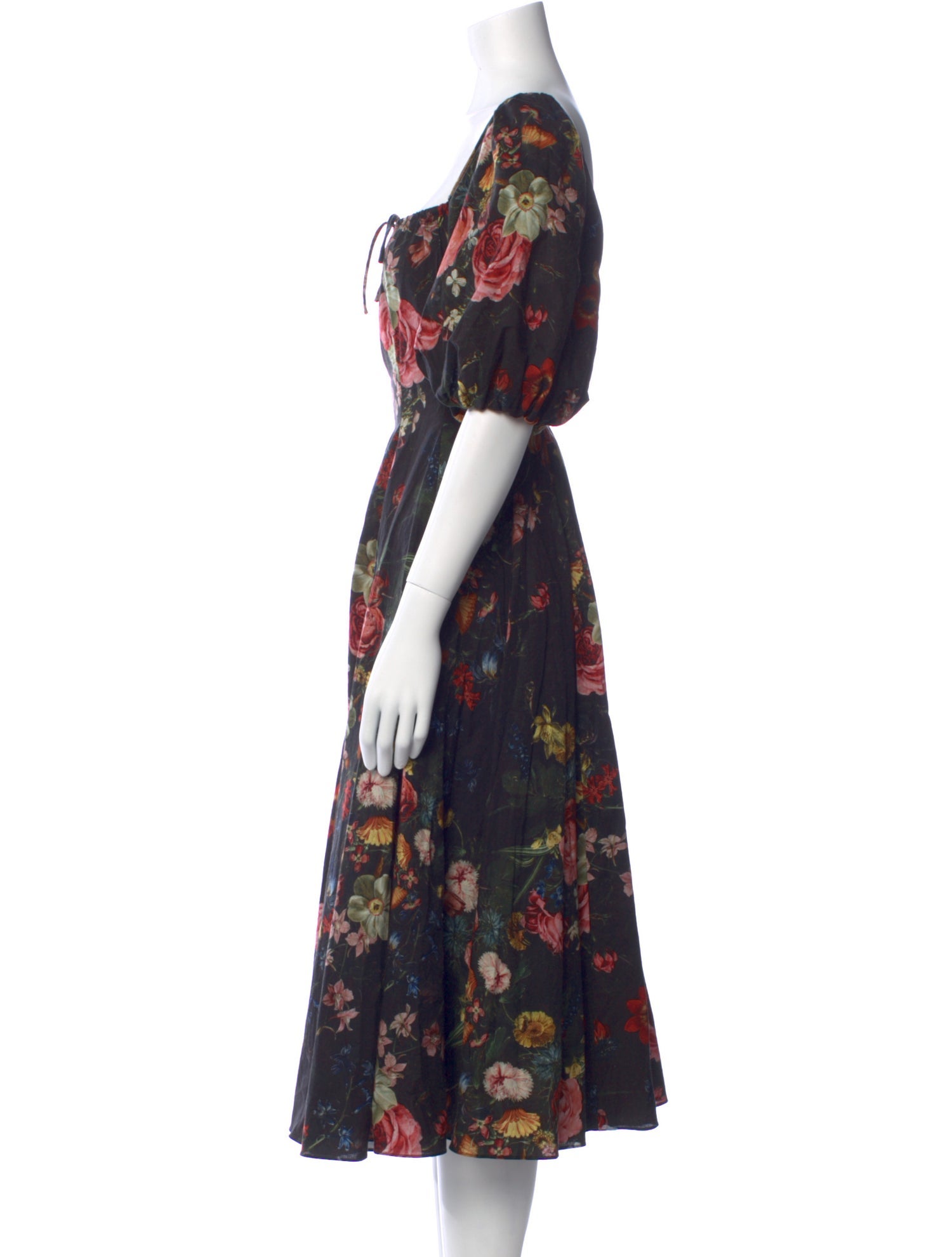 Selkie Floral Print Midi Length Dress