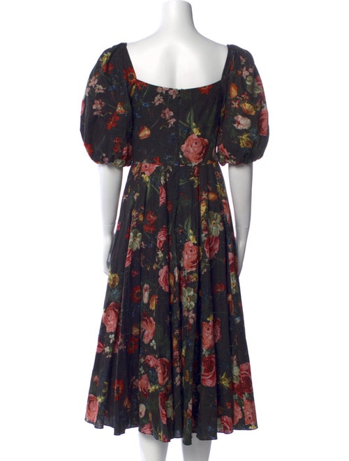 Selkie Floral Print Midi Length Dress