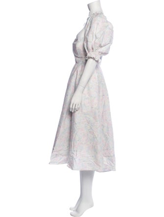 Selkie Floral Print Midi Length Dress