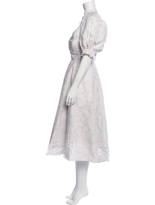 Selkie Floral Print Midi Length Dress