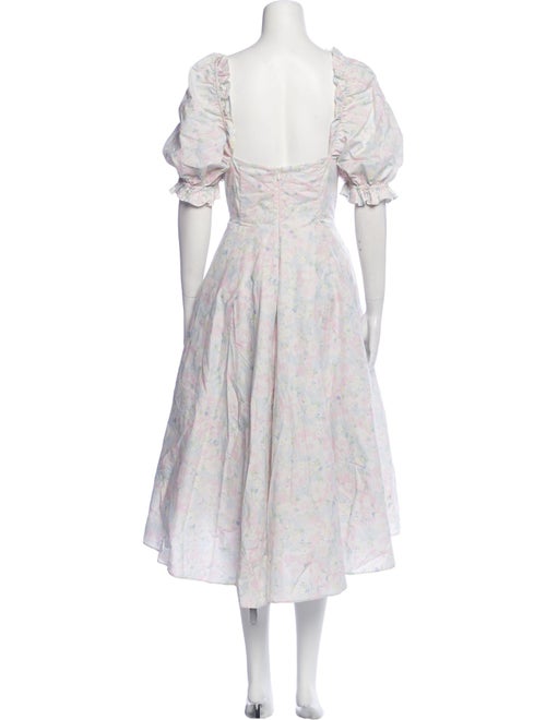 Selkie Floral Print Midi Length Dress